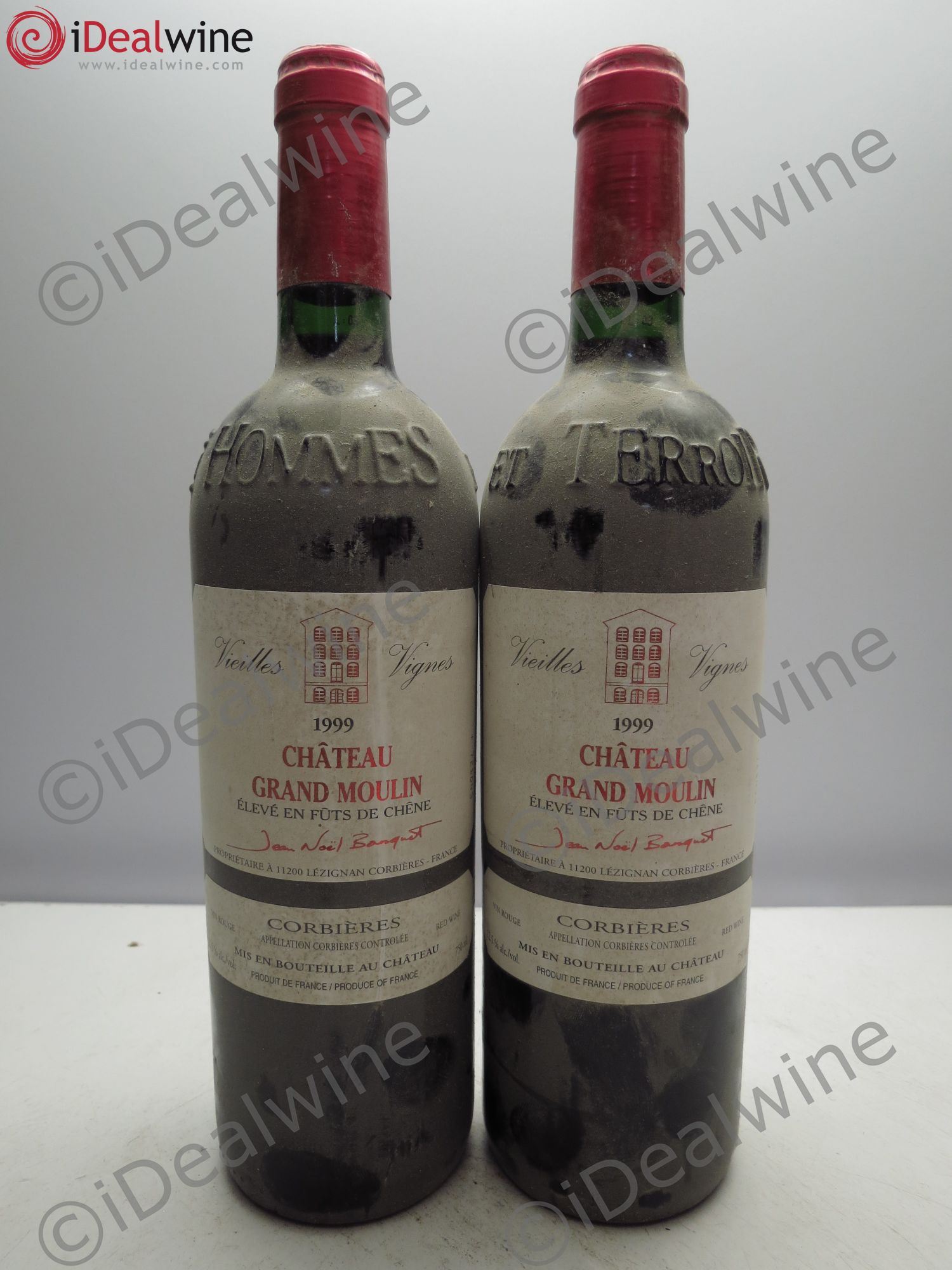 Corbières Grand Moulin Vieilles Vignes(sans prix de reserve/no reserve) 1999 - Posten von 2 Flaschen - 0