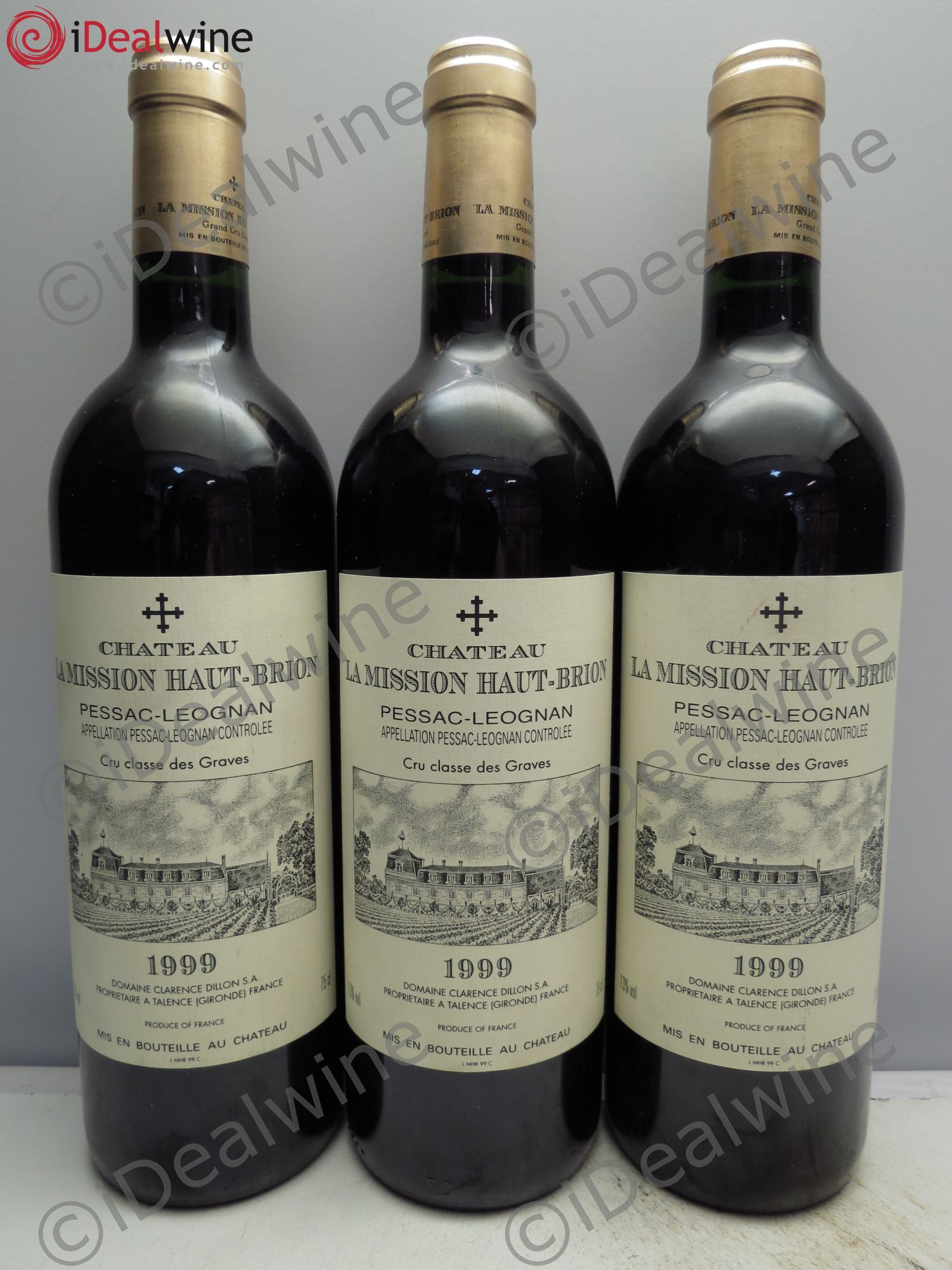 Château la Mission Haut-Brion Cru Classé de Graves 1999 - Lot de 3 bouteilles - 0