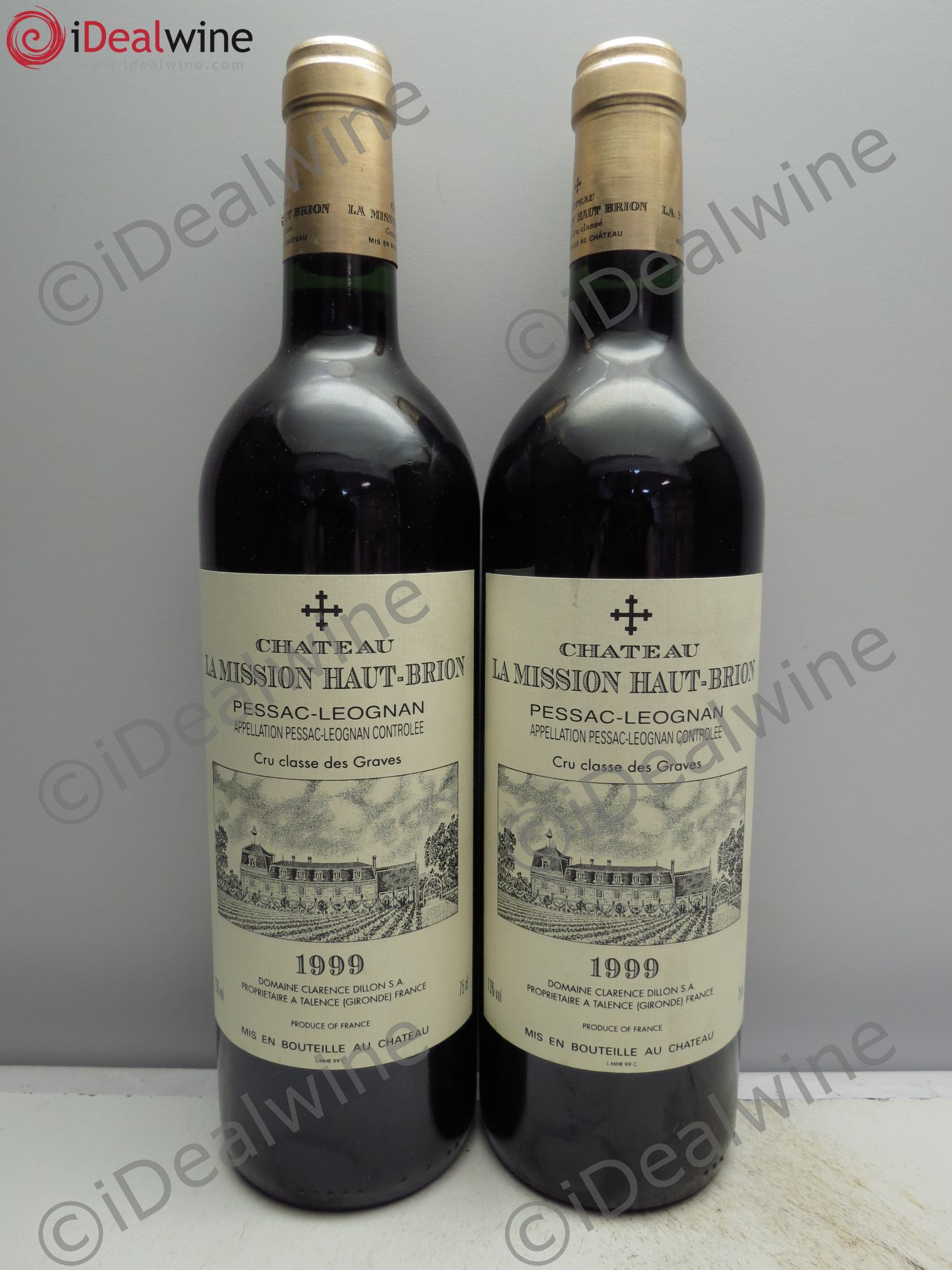 Château la Mission Haut-Brion Cru Classé de Graves 1999 - Lot de 2 bouteilles - 0