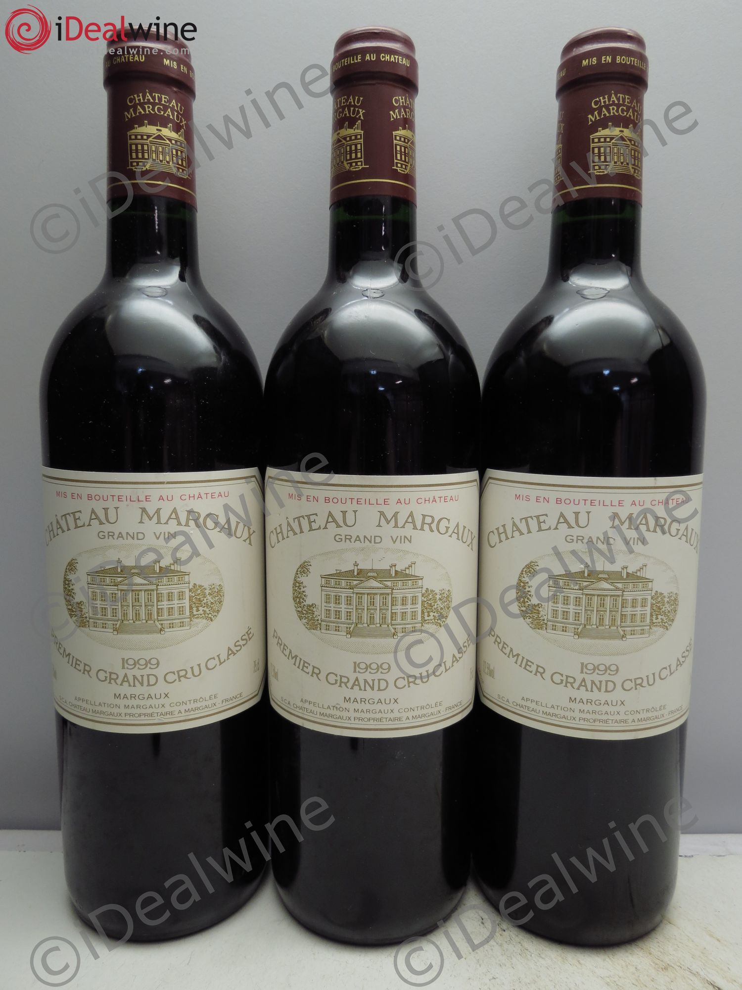 Château Margaux 1er Grand Cru Classé 1999 - Lot de 3 bouteilles - 0
