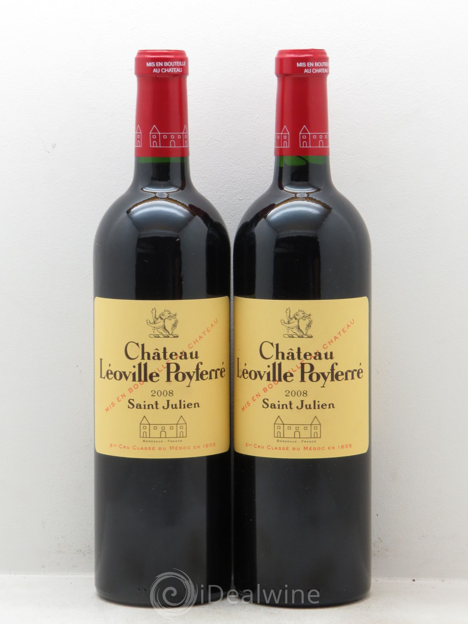 Château Léoville Poyferré 2ème Grand Cru Classé 2008 - Lot de 2 bouteilles - 0