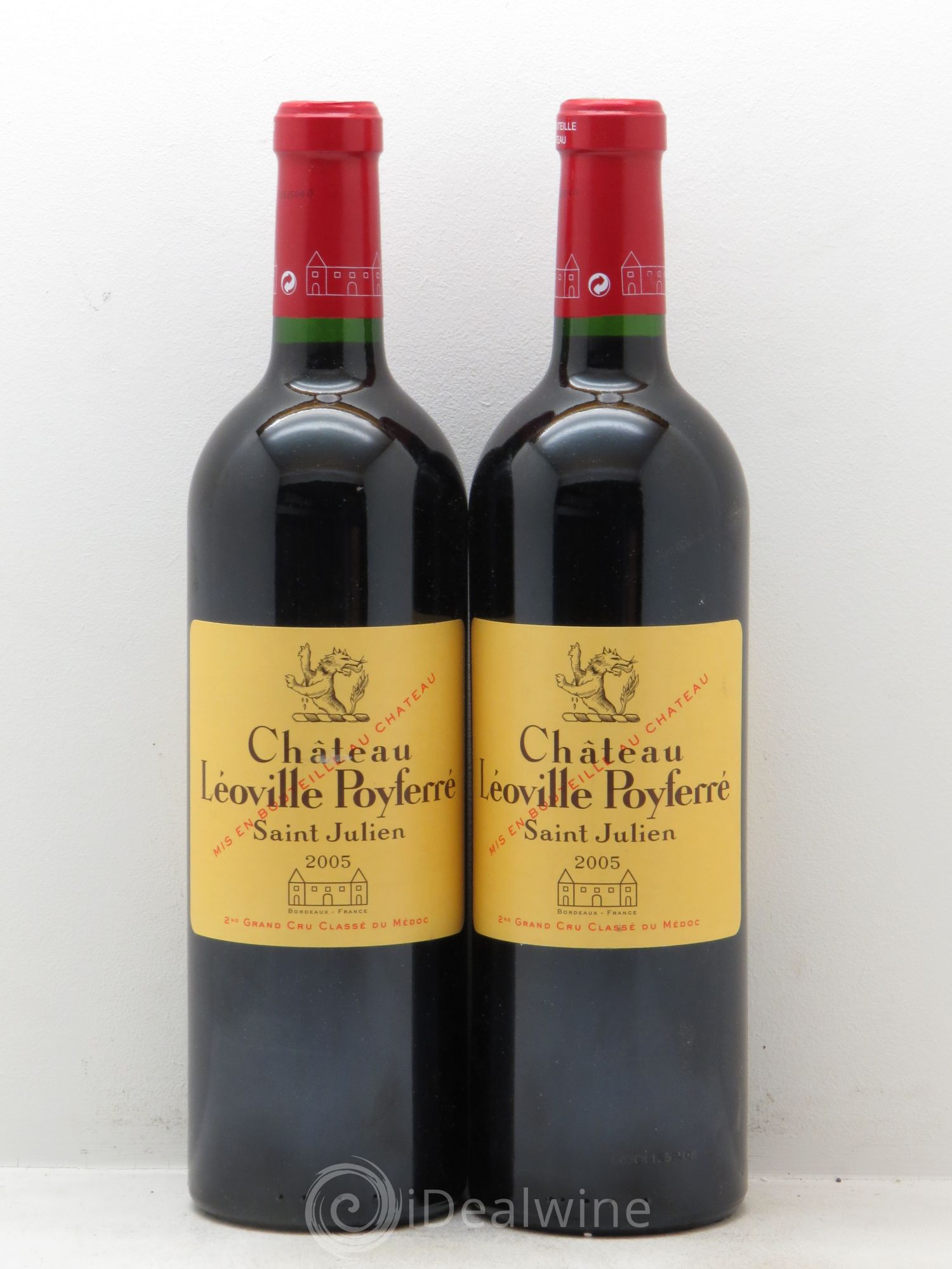 Château Léoville Poyferré 2ème Grand Cru Classé 2005 - Lot de 2 bouteilles - 0