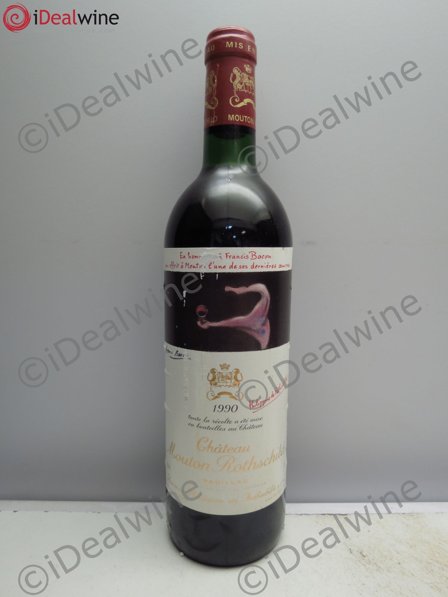 Château Mouton Rothschild 1er Grand Cru Classé 1990 - Lot de 1 bouteille - 0