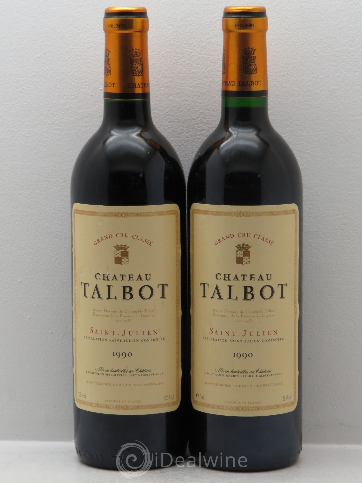 Château Talbot 4ème Grand Cru Classé 1990 - Lot de 2 bouteilles - 0