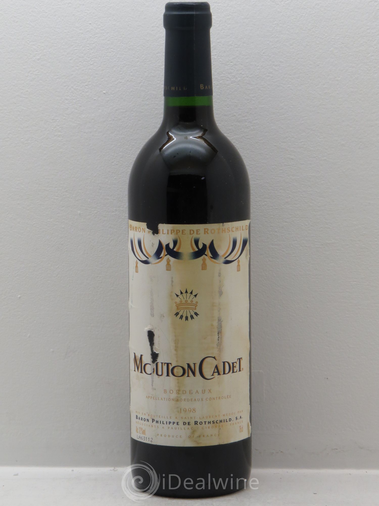 Château Mouton Cadet 1998 - Lot de 1 bouteille - 0