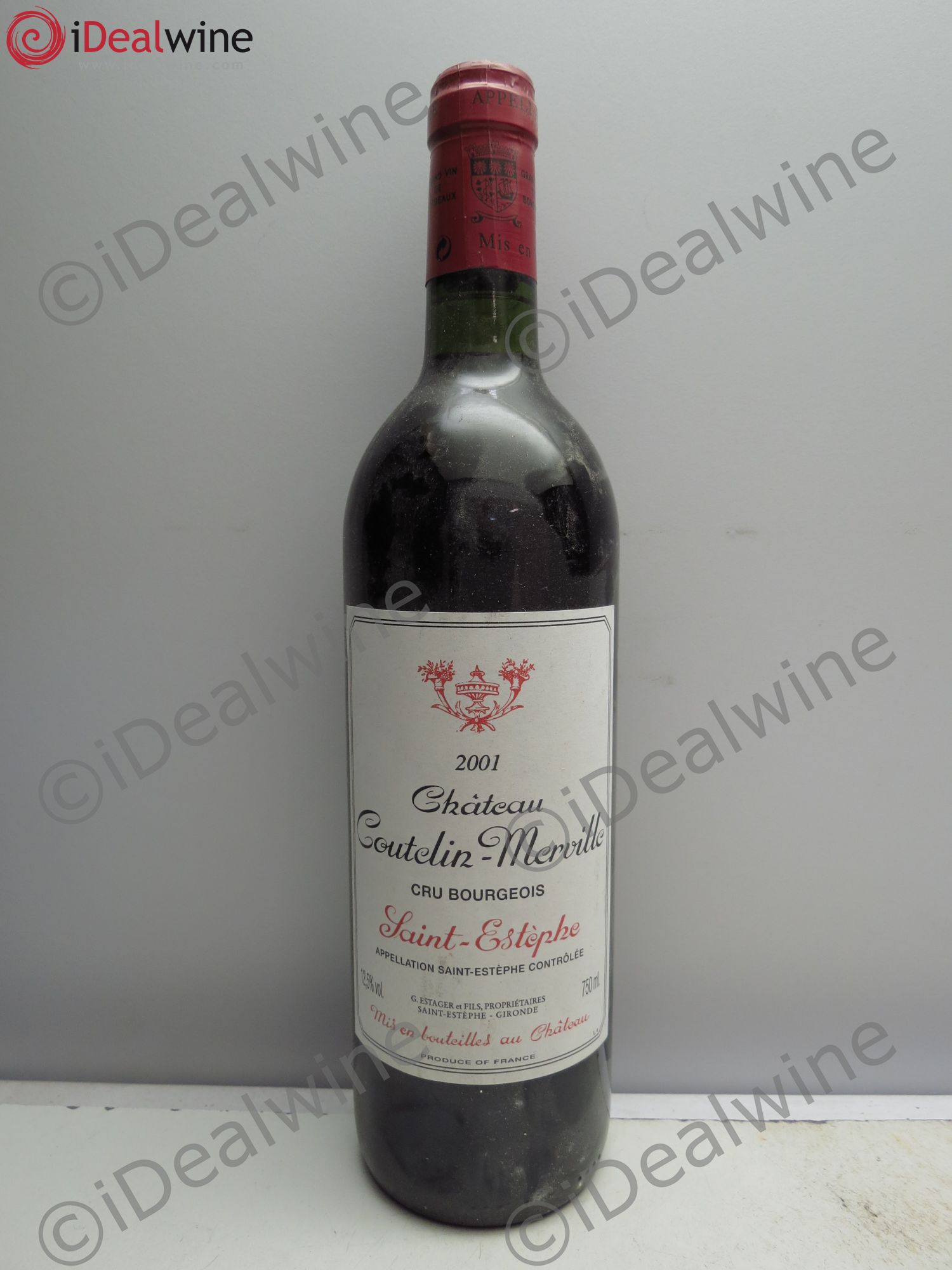 Château Coutelin-Merville Cru Bourgeois 2001 - Lot de 1 bouteille - 0