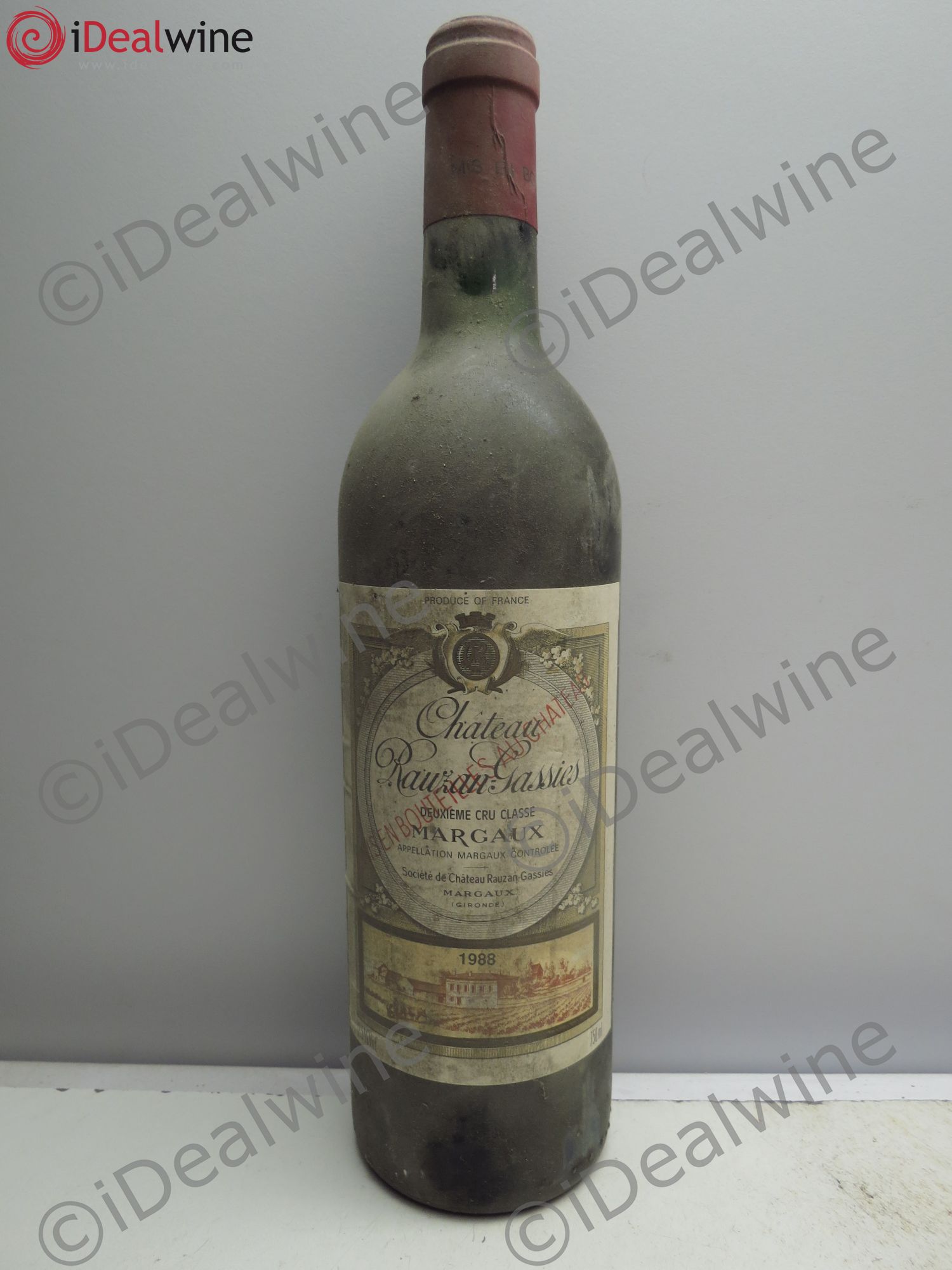 Château Rauzan-Gassies 2ème Grand Cru Classé 1988 - Lot de 1 bouteille - 0
