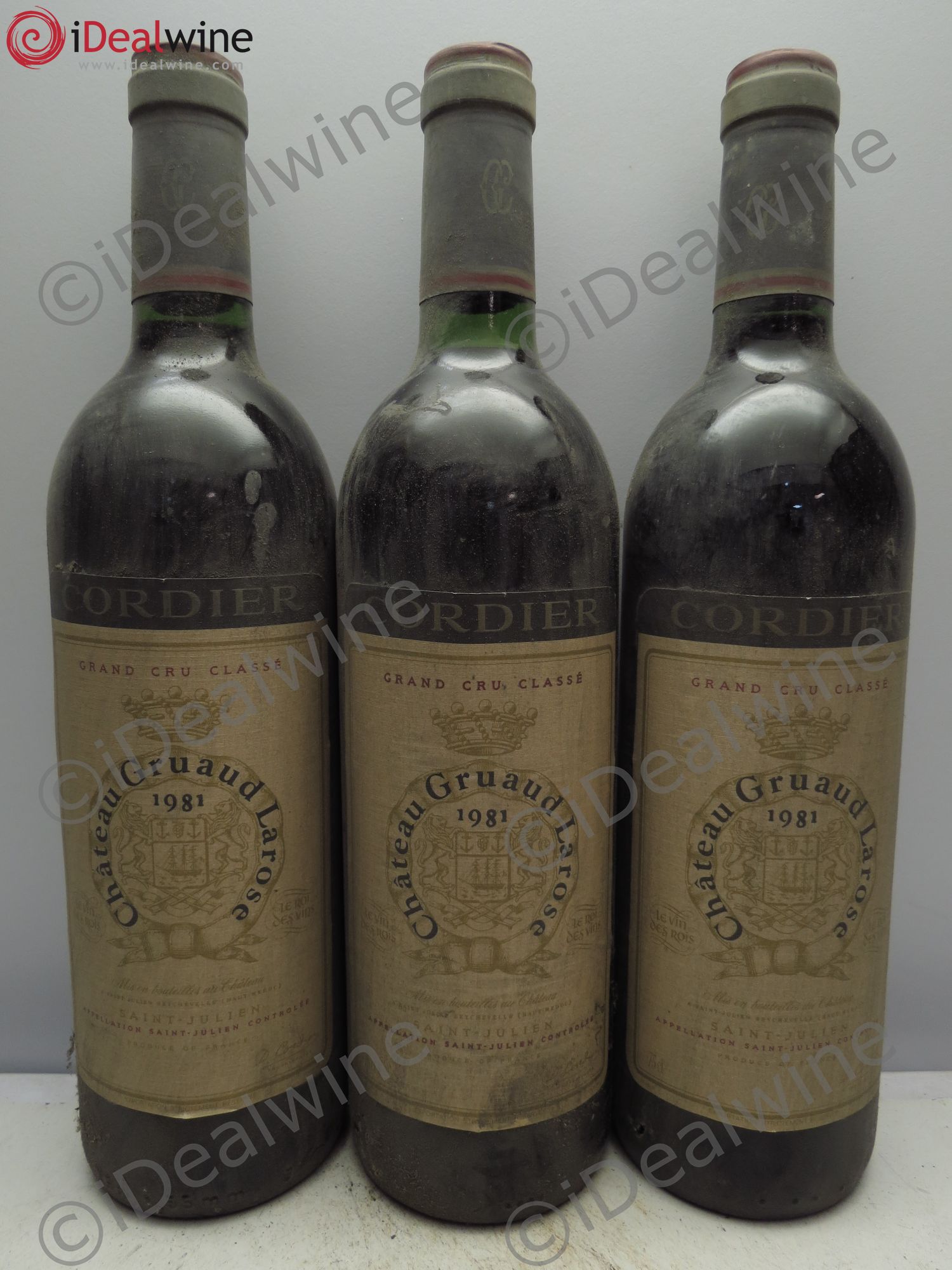 Château Gruaud Larose 2ème Grand Cru Classé 1981 - Lot de 3 bouteilles - 0