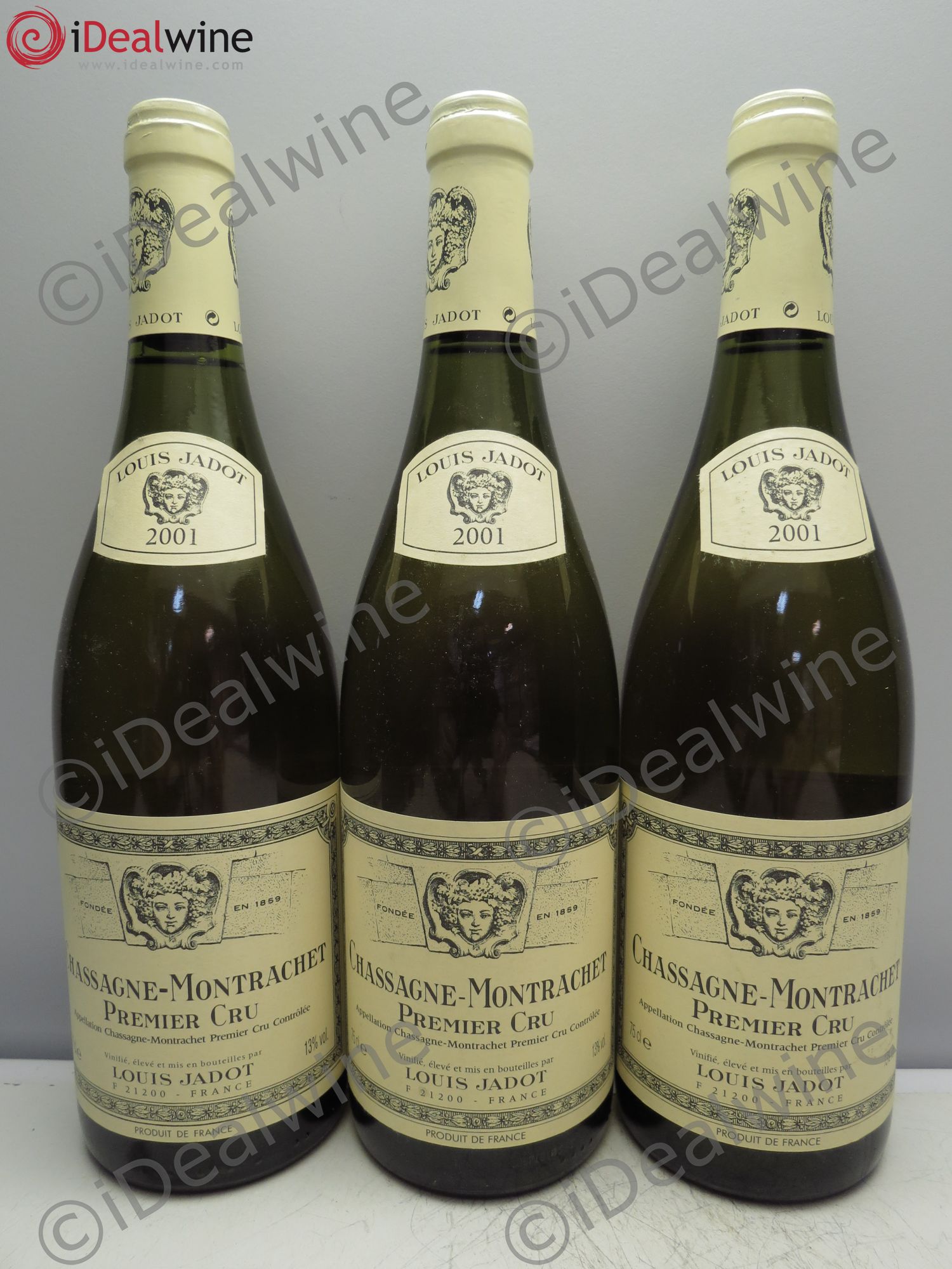 Chassagne-Montrachet 1er Cru 2001 - Lot de 3 bouteilles - 0