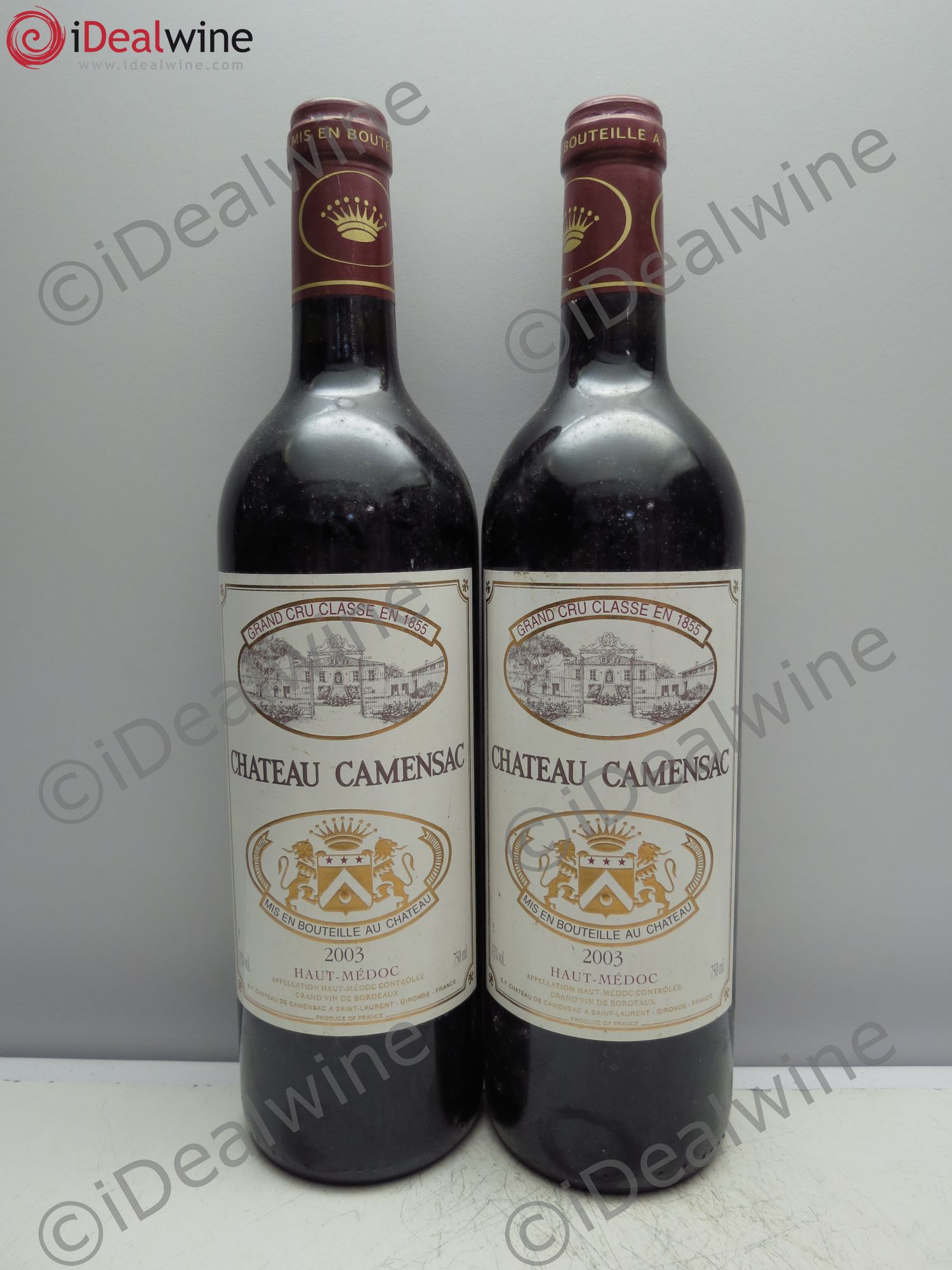 Château Camensac 5ème Grand Cru Classé 2003 - Lot de 2 bouteilles - 0