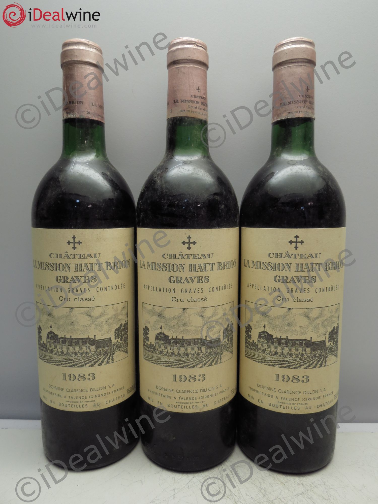 Château la Mission Haut-Brion Cru Classé de Graves 1983 - Lot de 3 bouteilles - 0