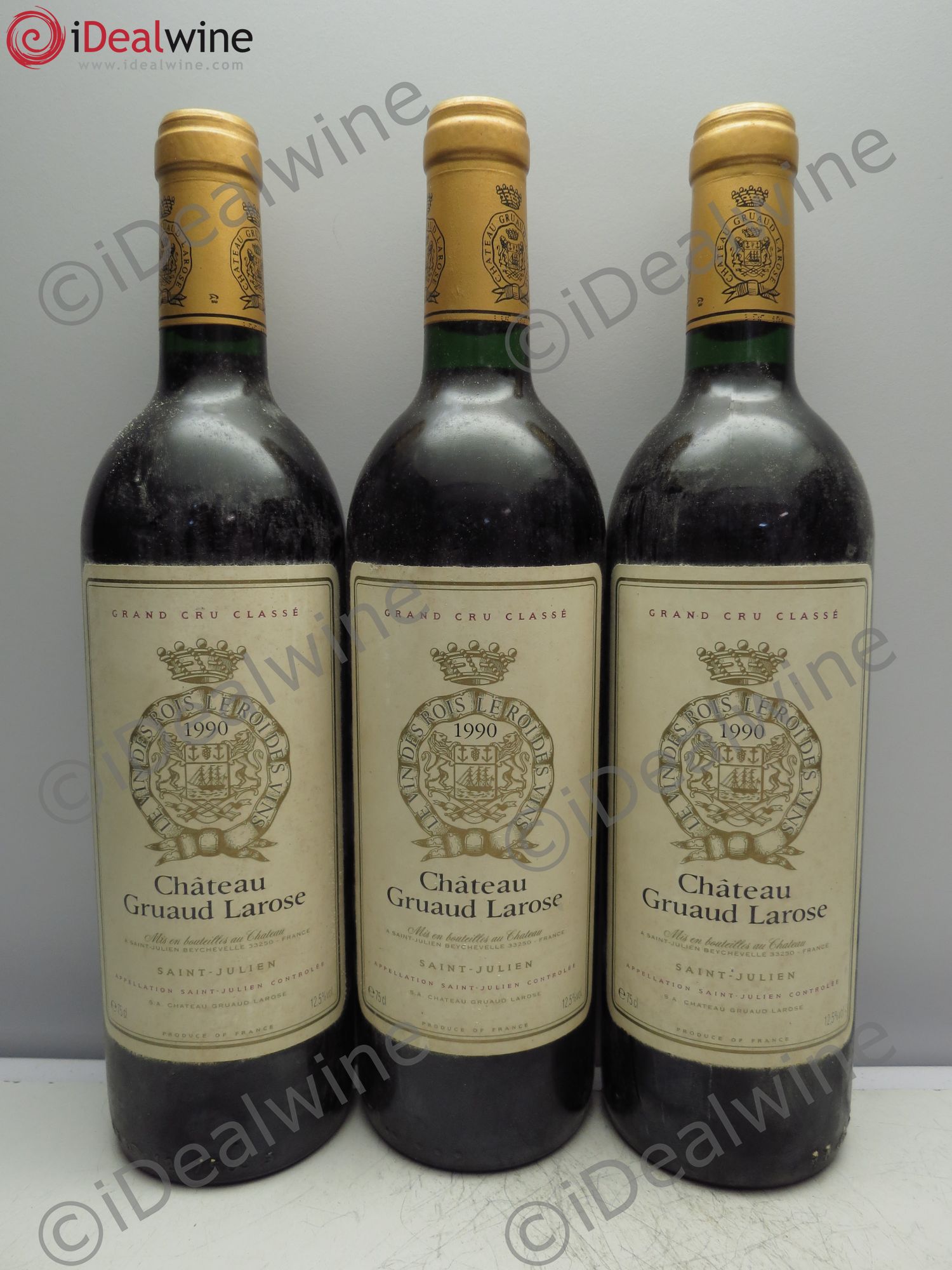 Château Gruaud Larose 2ème Grand Cru Classé 1990 - Lot de 3 bouteilles - 0