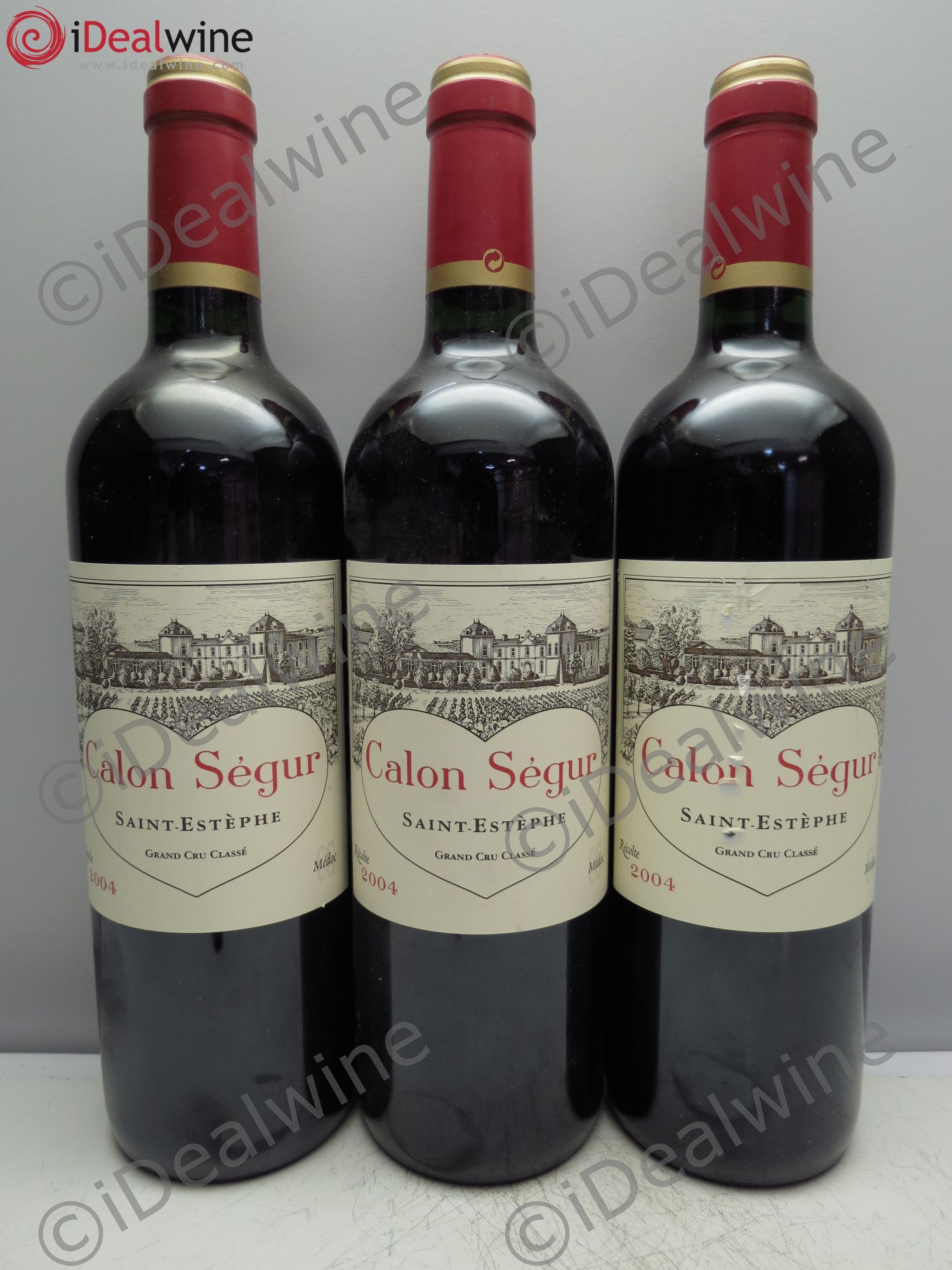 Château Calon Ségur 3ème Grand Cru Classé 2004 - Lot de 3 bouteilles - 0