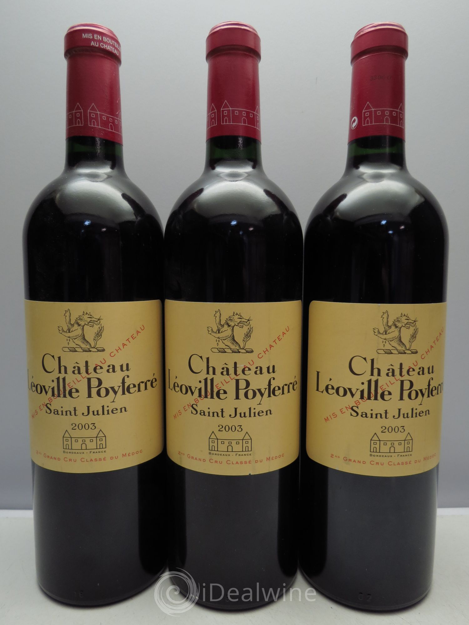 Château Léoville Poyferré 2ème Grand Cru Classé 2003 - Lot de 3 bouteilles - 0