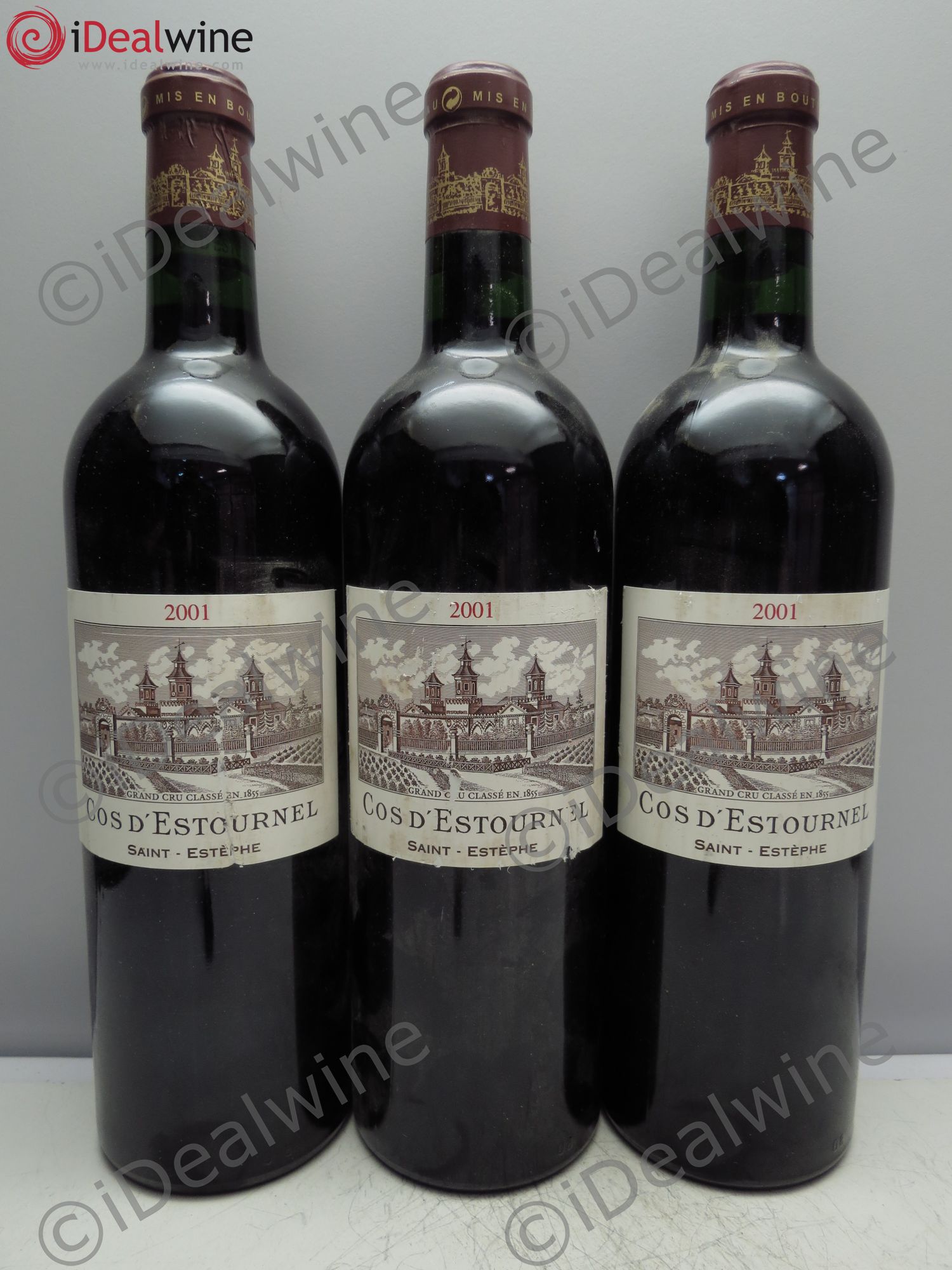 Cos d'Estournel 2ème Grand Cru Classé 2001 - Lot de 3 bouteilles - 0