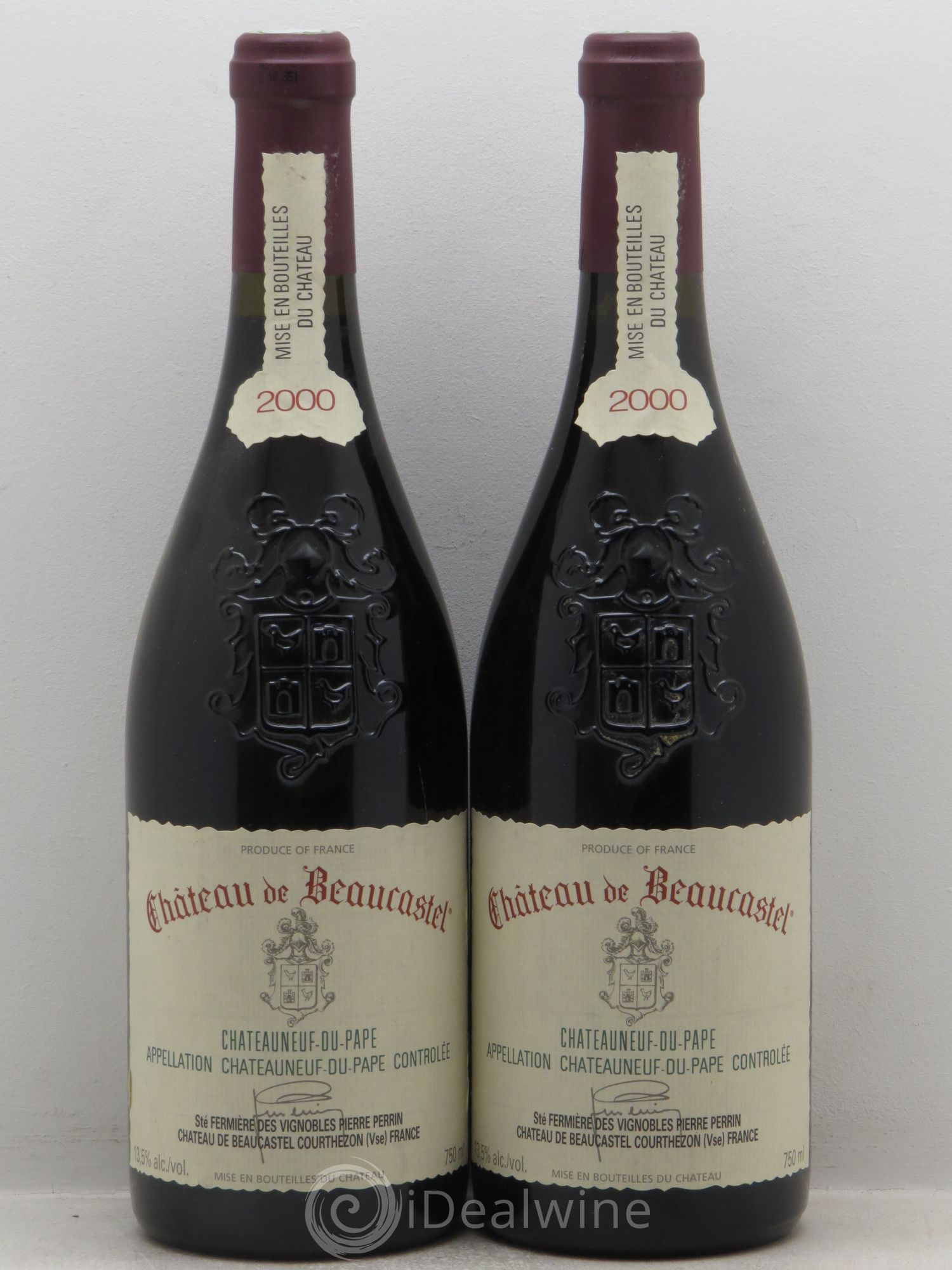 Châteauneuf-du-Pape Château de Beaucastel Famille Perrin 2000 - Lot de 2 bouteilles - 0