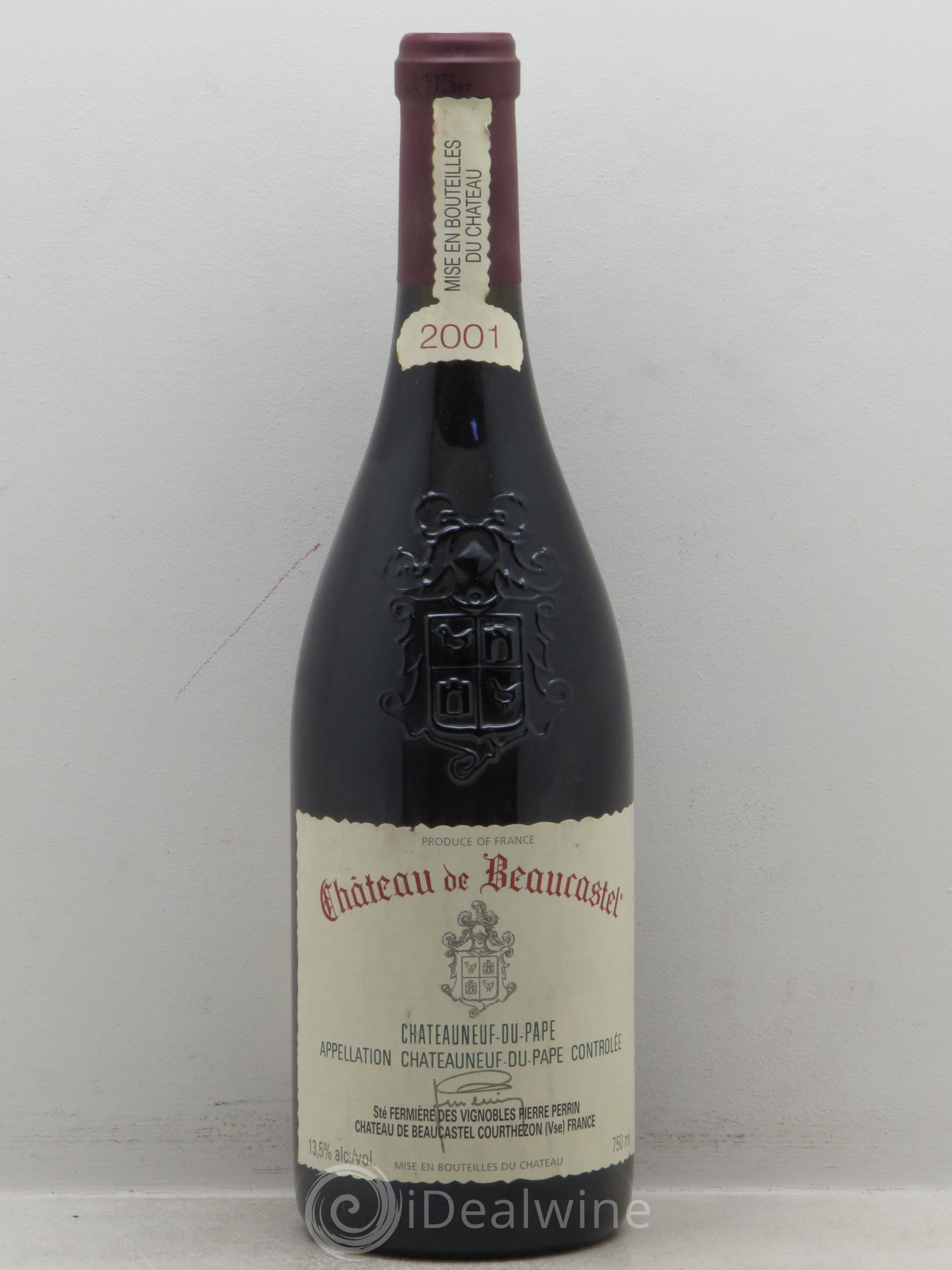 Châteauneuf-du-Pape Château de Beaucastel Famille Perrin 2001 - Lot de 1 bouteille - 0