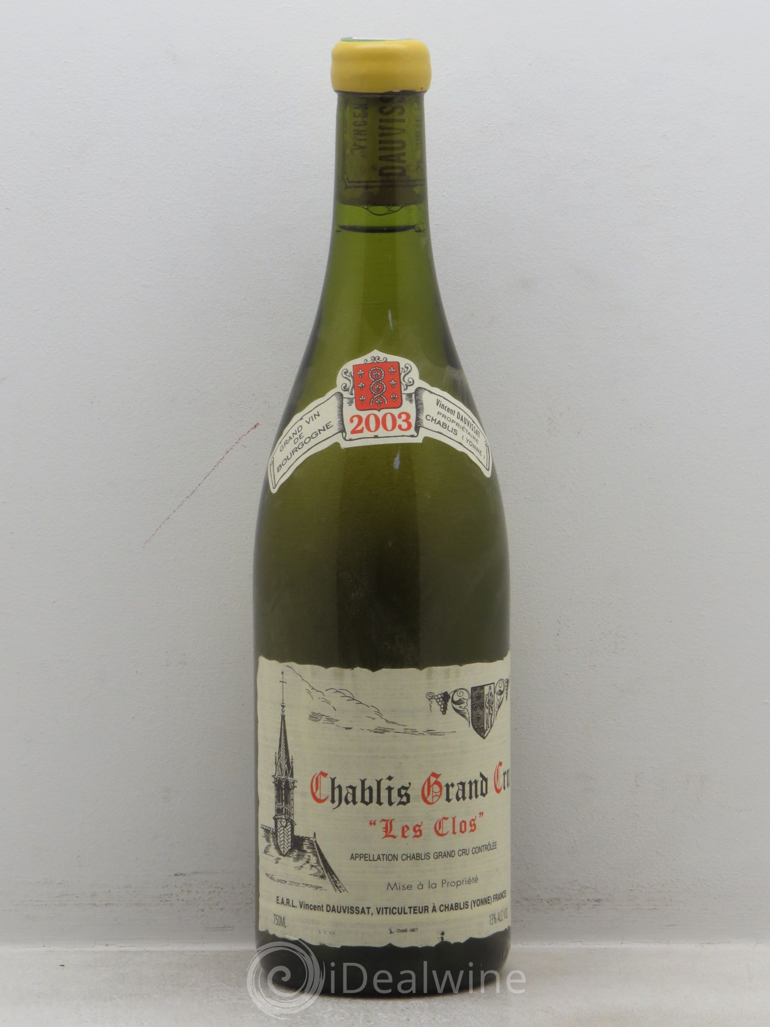 Chablis Grand Cru Les Clos Vincent Dauvissat (Domaine) 2003 - Lot de 1 bouteille - 0