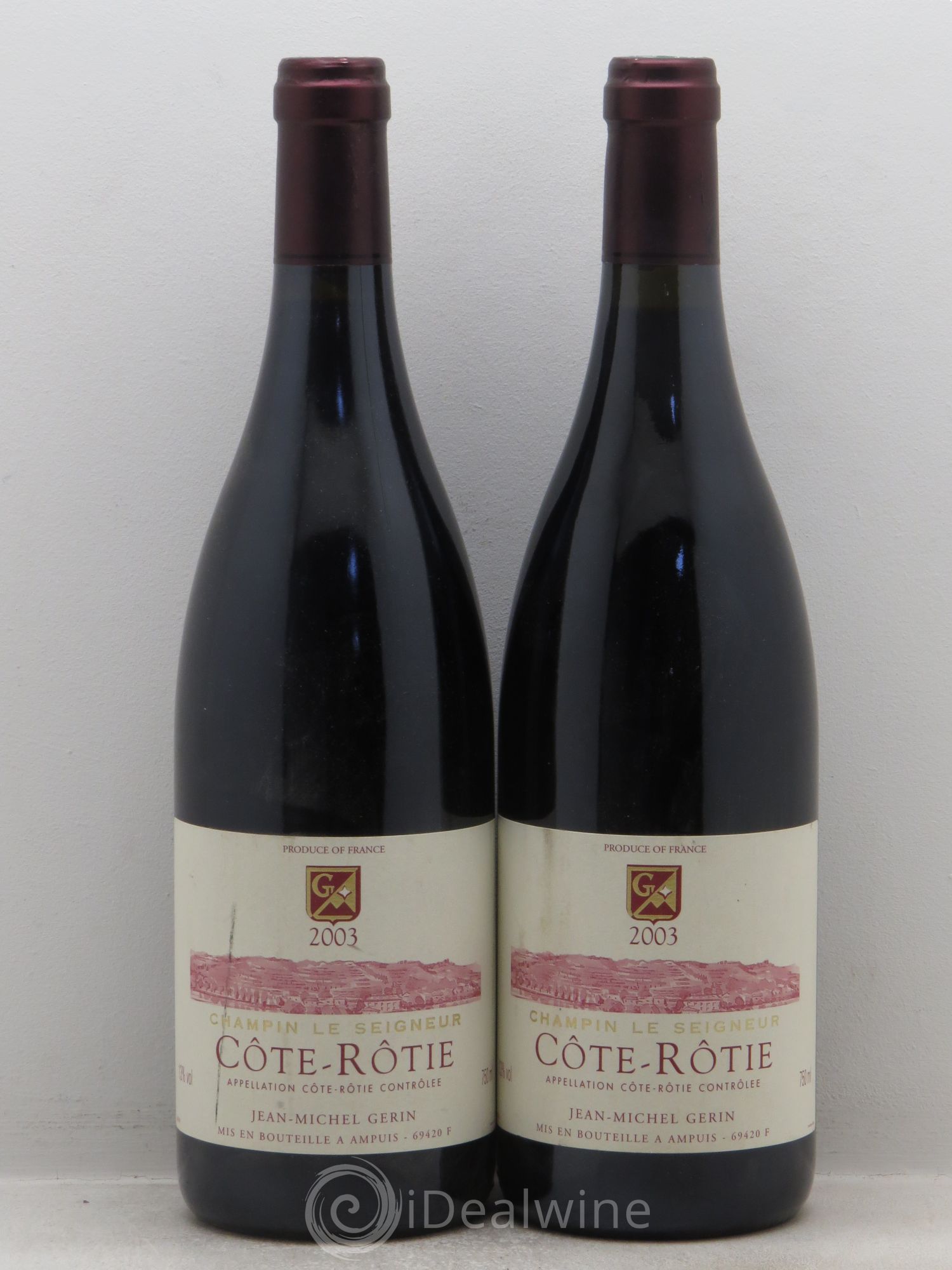 Côte-Rôtie Champin Le Seigneur Jean-Michel Gerin 2003 - Lot de 2 bouteilles - 0
