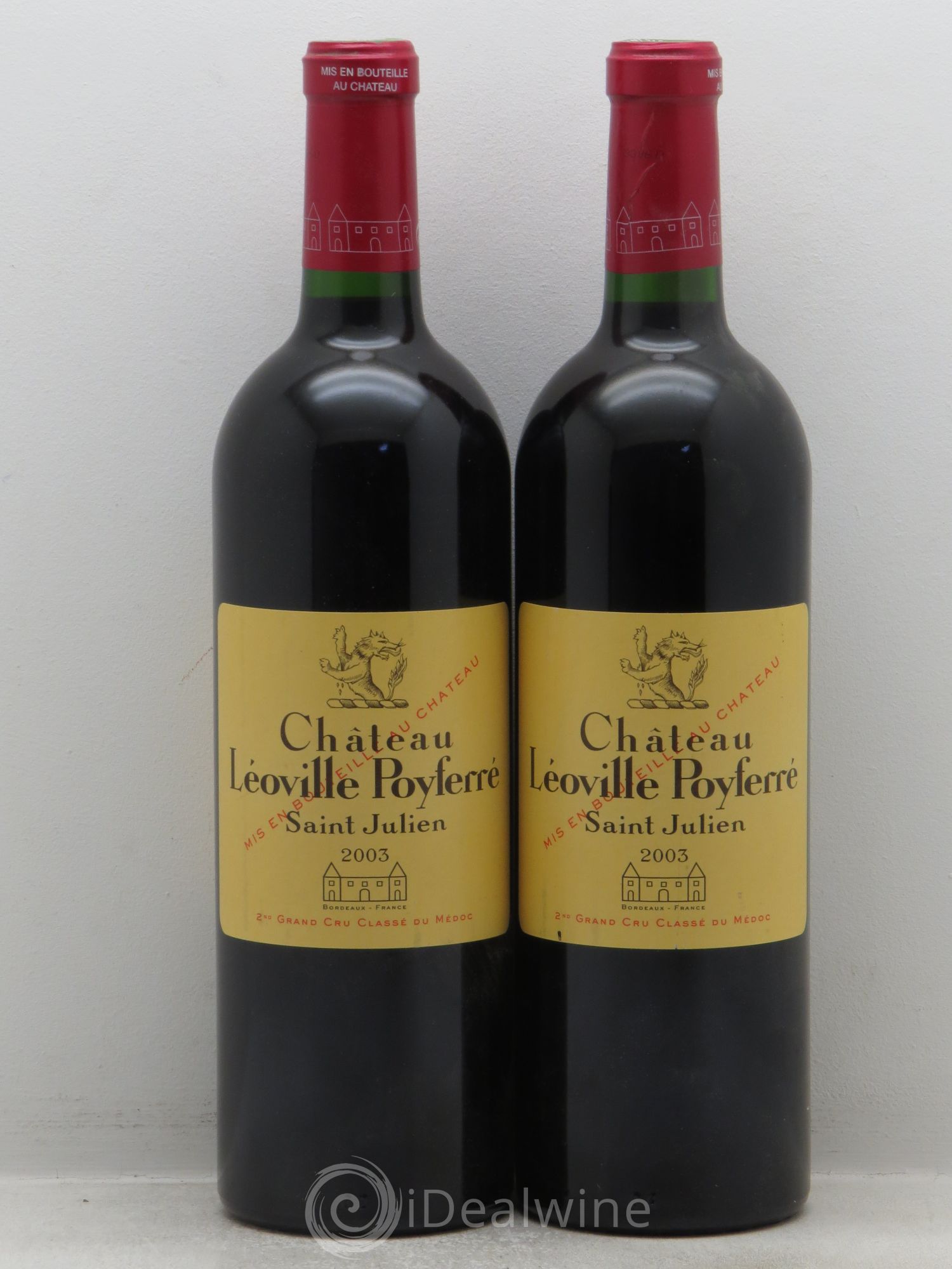 Château Léoville Poyferré 2ème Grand Cru Classé 2003 - Lot de 2 bouteilles - 0