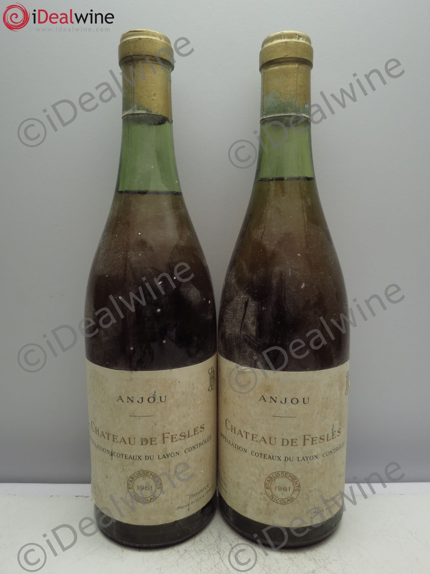 Bonnezeaux Château de Fesles (Nicolas) 1961 - Lot de 2 bouteilles - 0