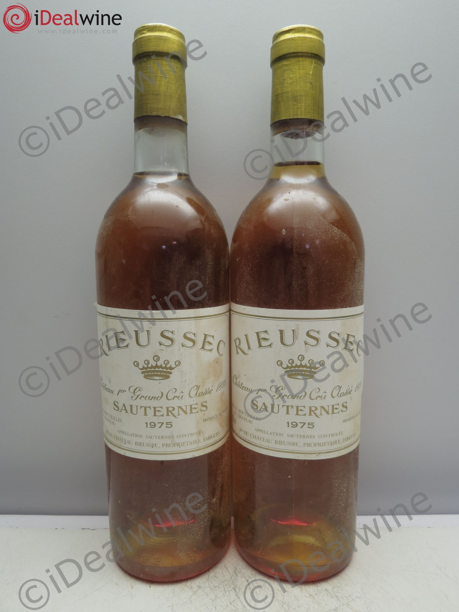Château Rieussec 1er Grand Cru Classé 1975 - Lotto di 2 bottiglie - 0