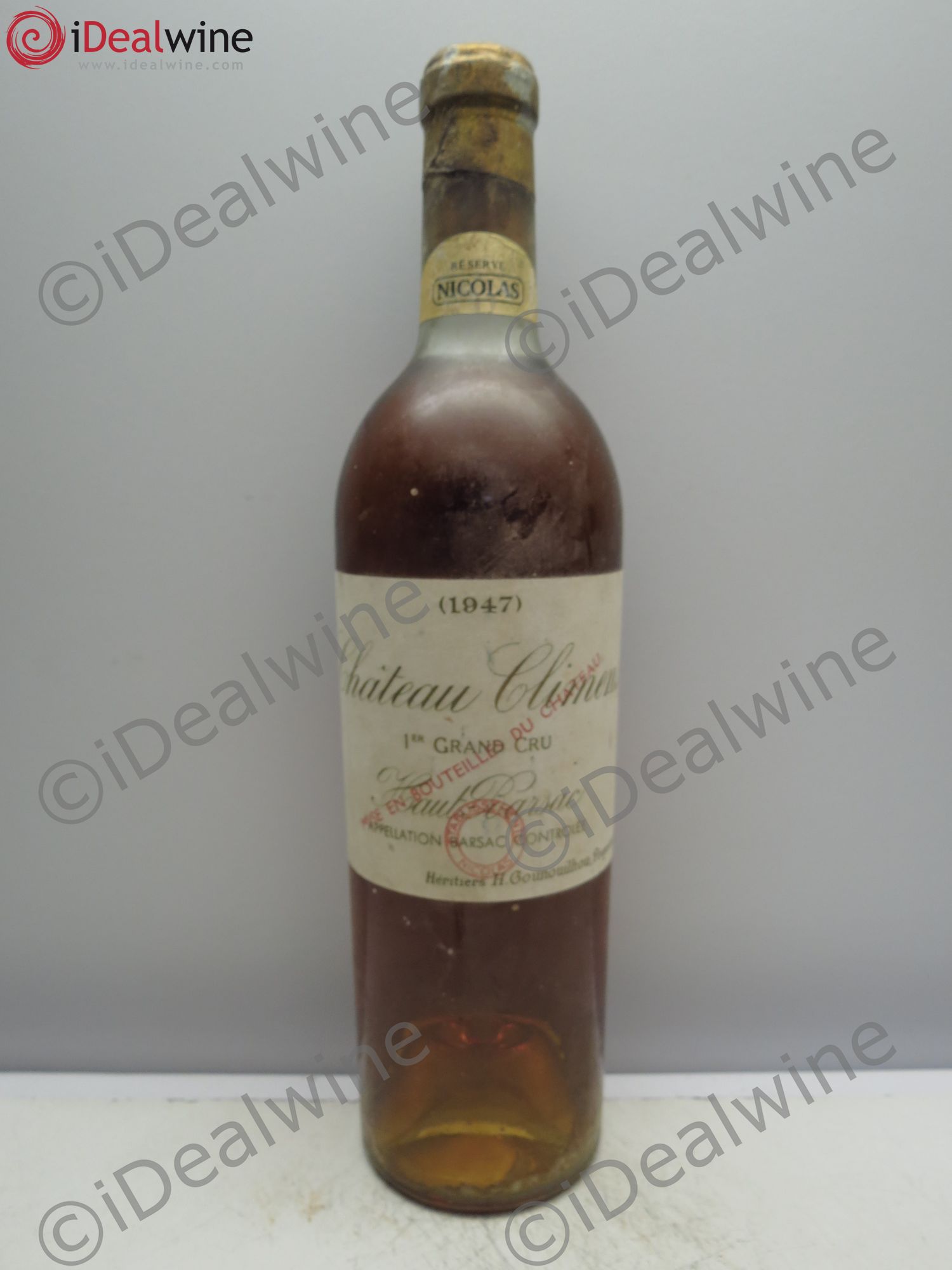 Château Climens 1er Grand Cru Classé (Nicolas) 1947 - Lotto di 1 bottiglia - 0