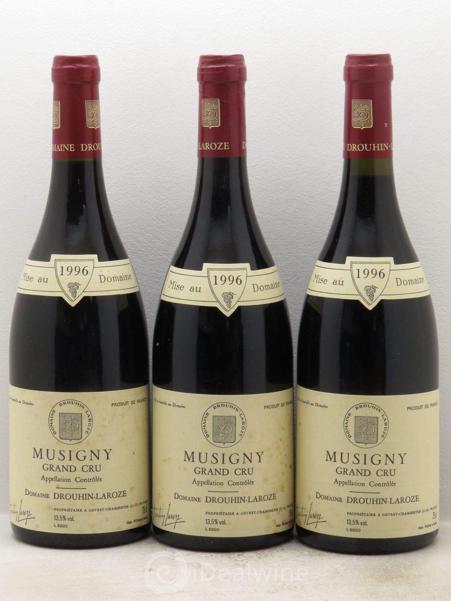 Musigny Grand Cru Domaine Drouhin-Laroze 1996 - Lot de 3 bouteilles - 0