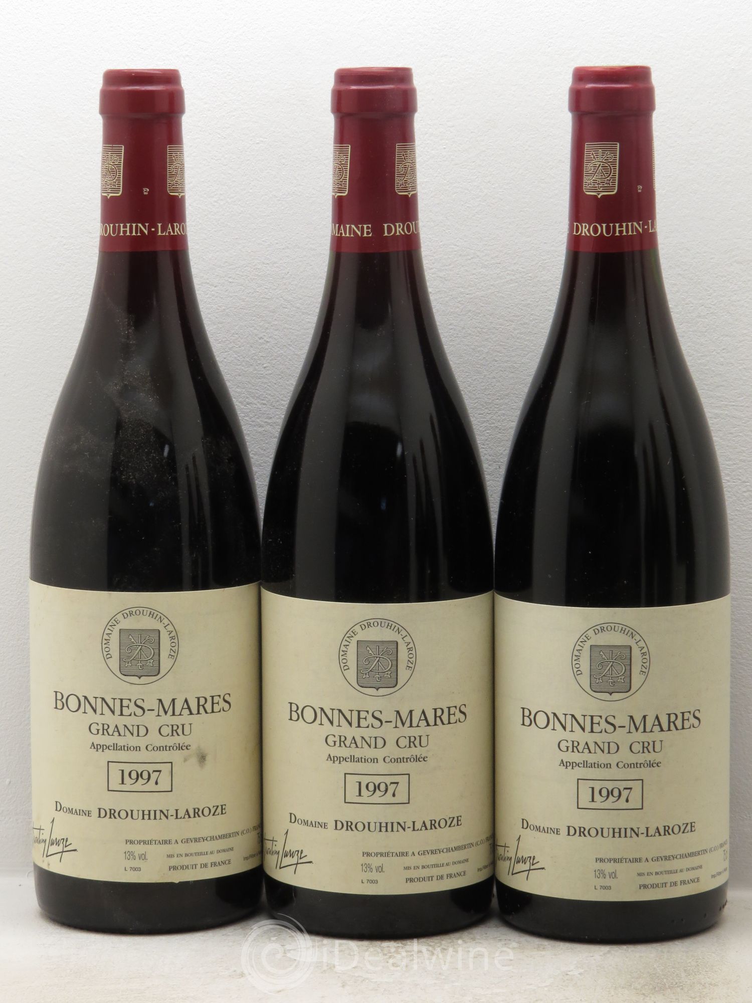Bonnes-Mares Grand Cru Domaine Drouhin-Laroze 1997 - Lot de 6 bouteilles - 1