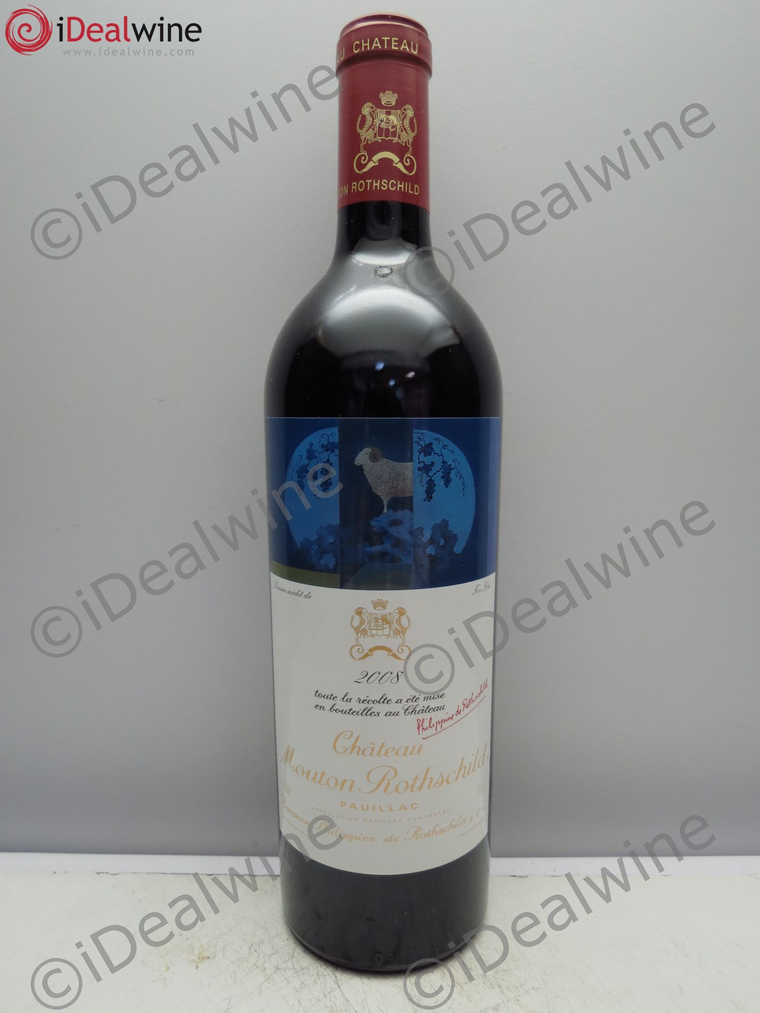 Château Mouton Rothschild 1er Grand Cru Classé 2008 - Lot de 1 bouteille - 0