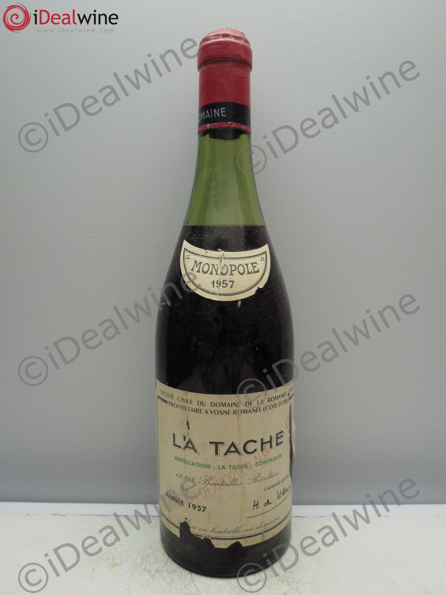 La Tâche Grand Cru Domaine de la Romanée-Conti 1957 - Lot de 1 bouteille - 0