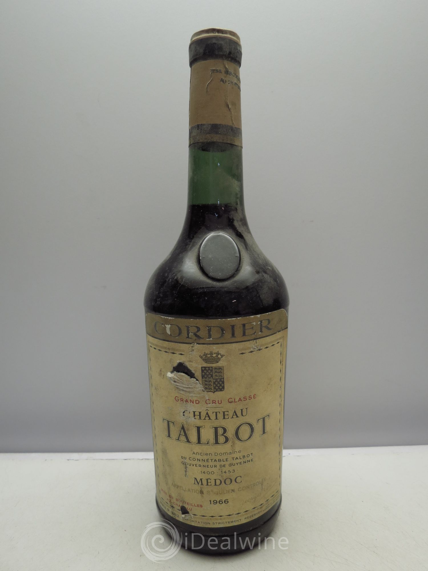 Château Talbot 4ème Grand Cru Classé 1966 - Lot de 1 bouteille - 0