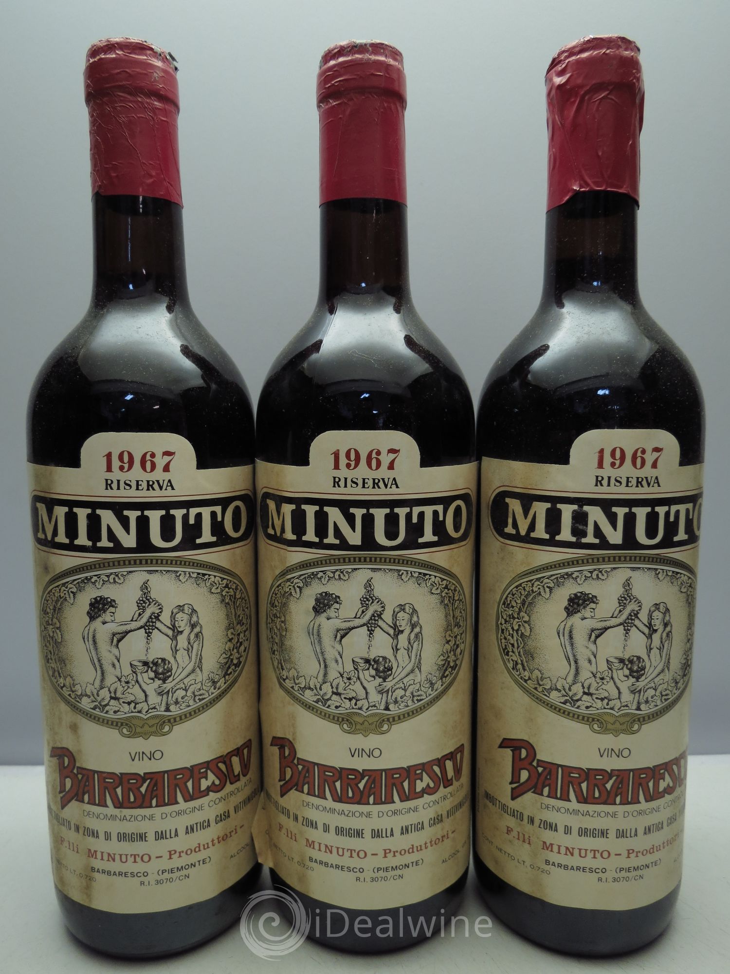 Barbaresco DOCG Minuto Riserva 1967 - Lot of 3 bottles - 0