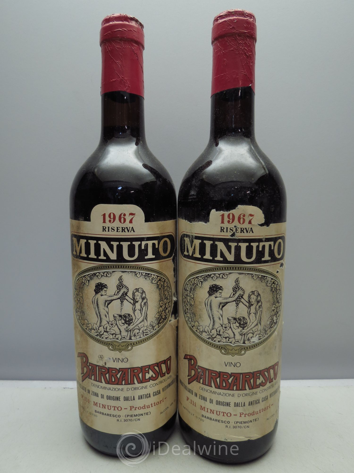Barbaresco DOCG Minuto Riserva 1967 - Posten von 2 Flaschen - 0