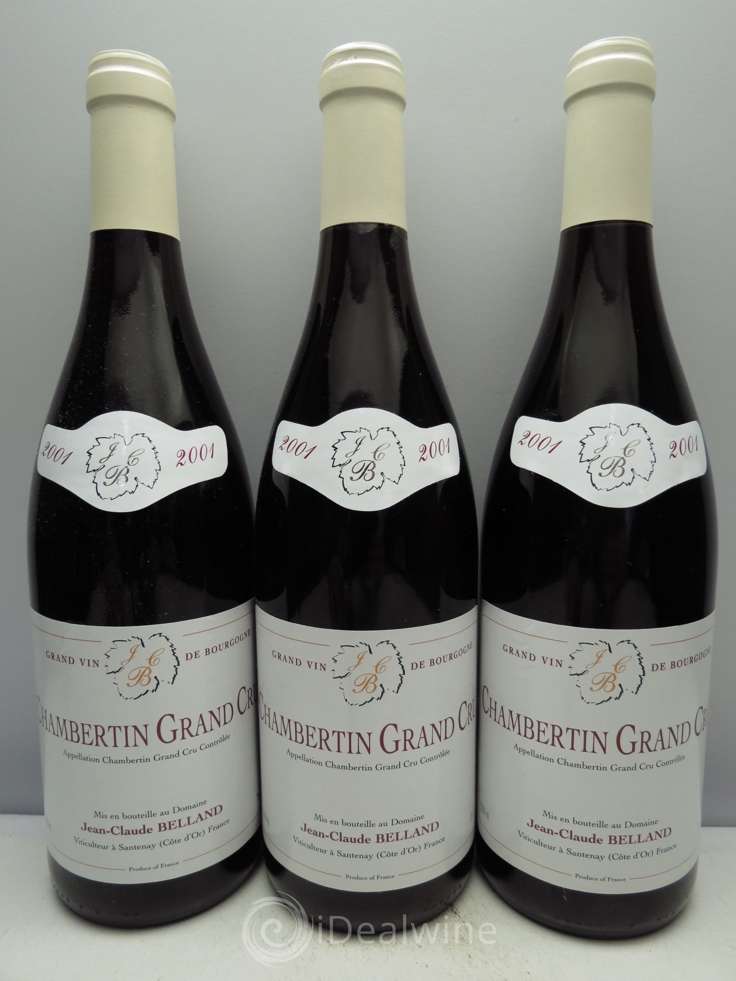 Chambertin Grand Cru Jean Claude Belland 2001 - Posten von 3 Flaschen - 0