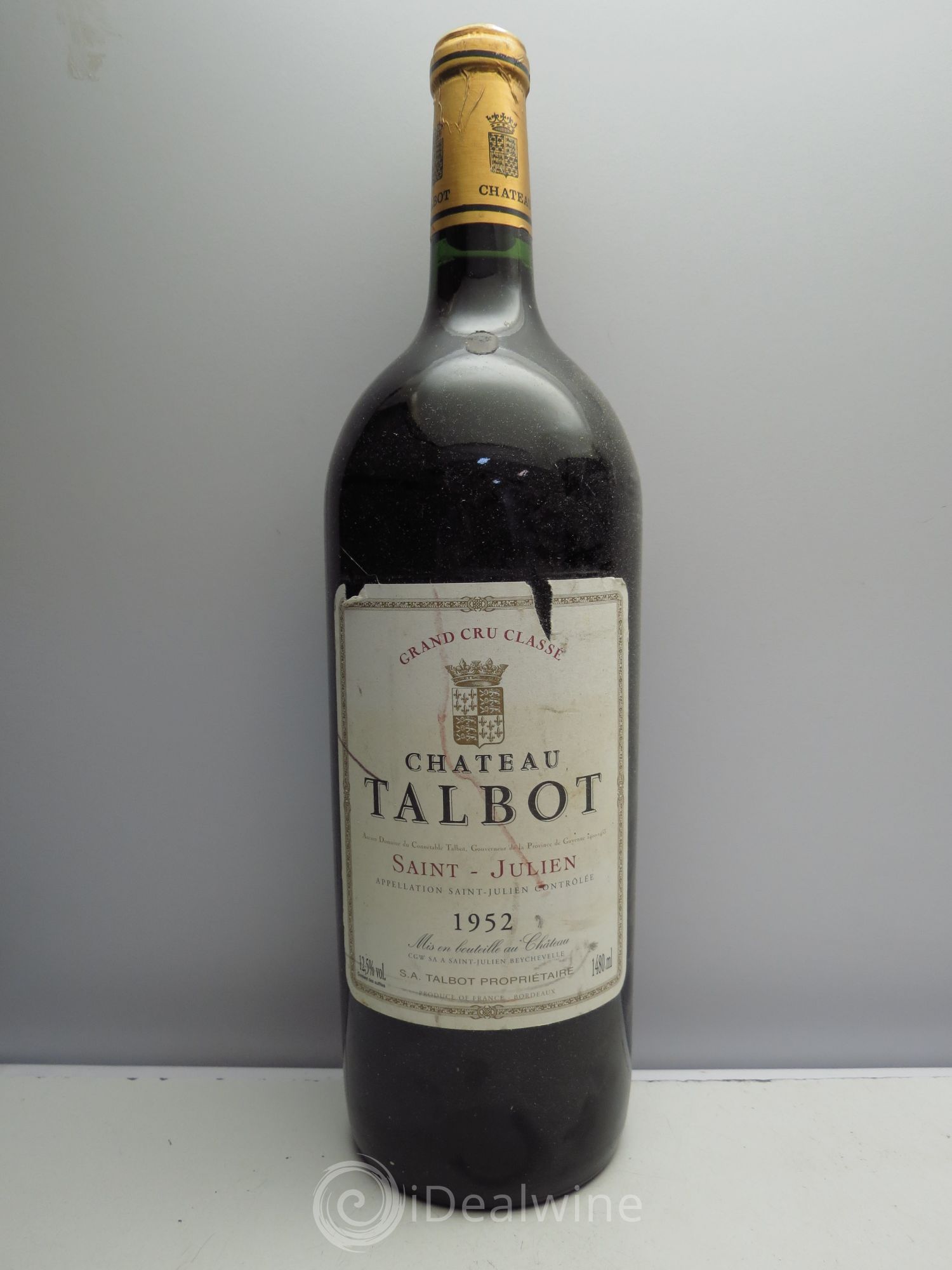 Château Talbot 4ème Grand Cru Classé 1952 - Lot de 1 magnum - 0