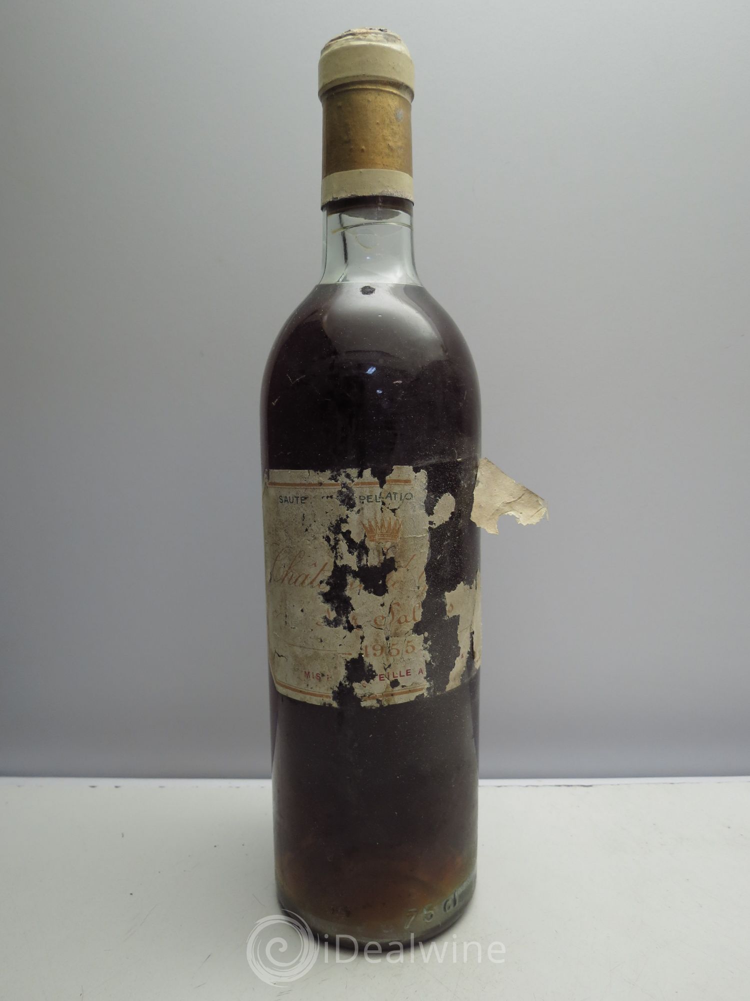 Château d' Yquem 1er Cru Classé Supérieur (étiq.déchirée) 1955 - Lotto di 1 bottiglia - 0