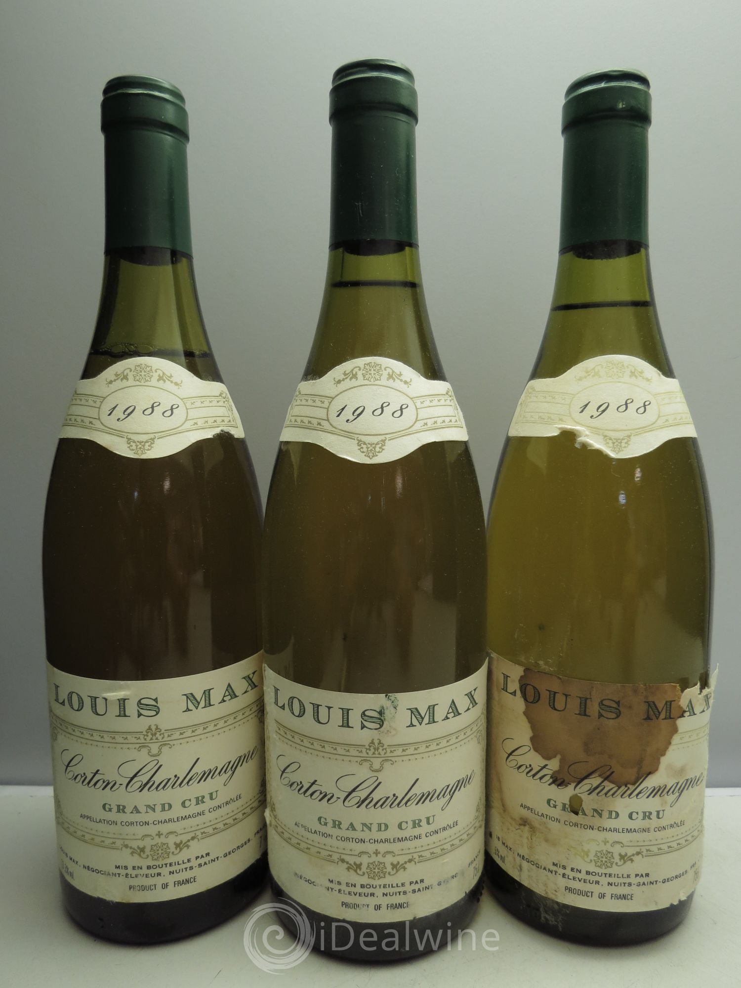 Corton-Charlemagne Grand Cru Louis Max 1988 - Lot de 3 bouteilles - 0