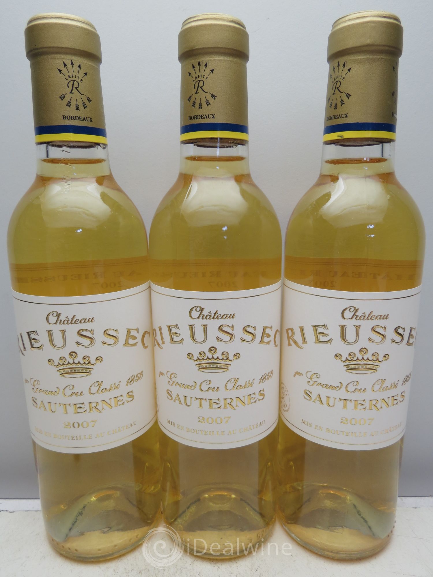 Château Rieussec 1er Grand Cru Classé 2007 - Posten von 3 Demi-Flaschen - 0
