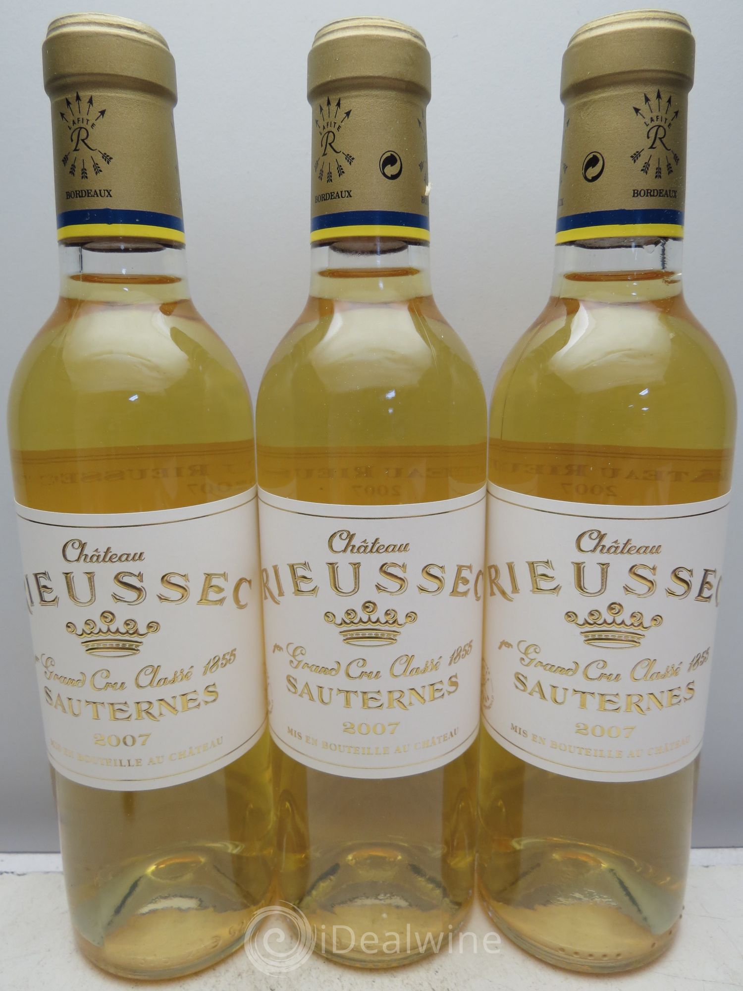 Château Rieussec 1er Grand Cru Classé 2007 - Posten von 3 Demi-Flaschen - 0