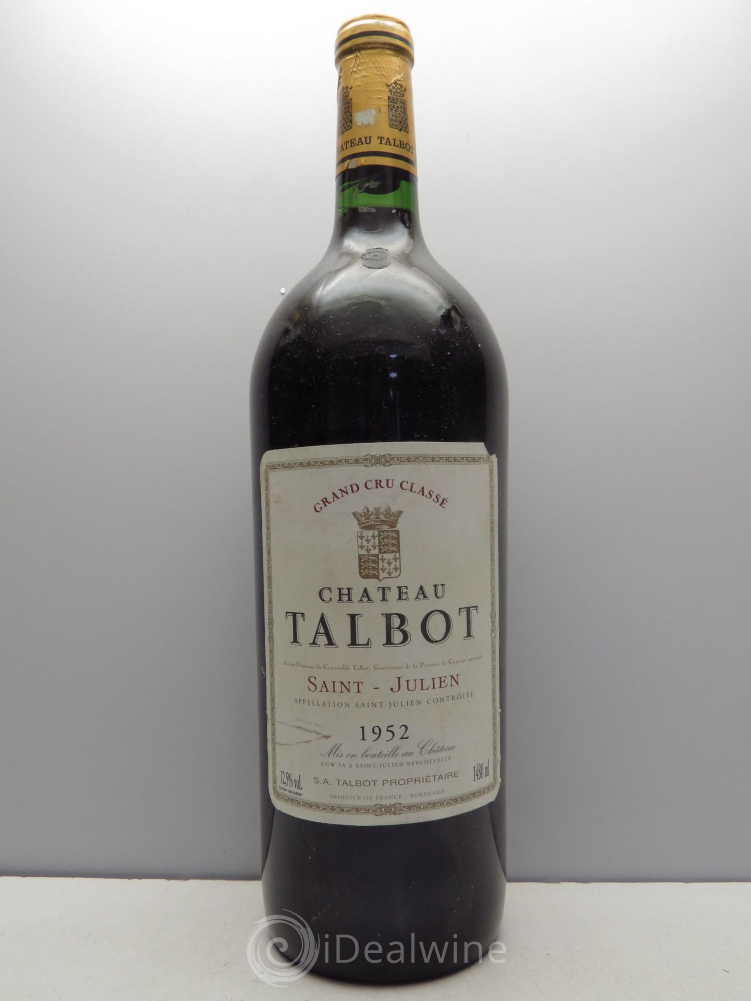 Château Talbot 4ème Grand Cru Classé 1952 - Lot de 1 magnum - 0