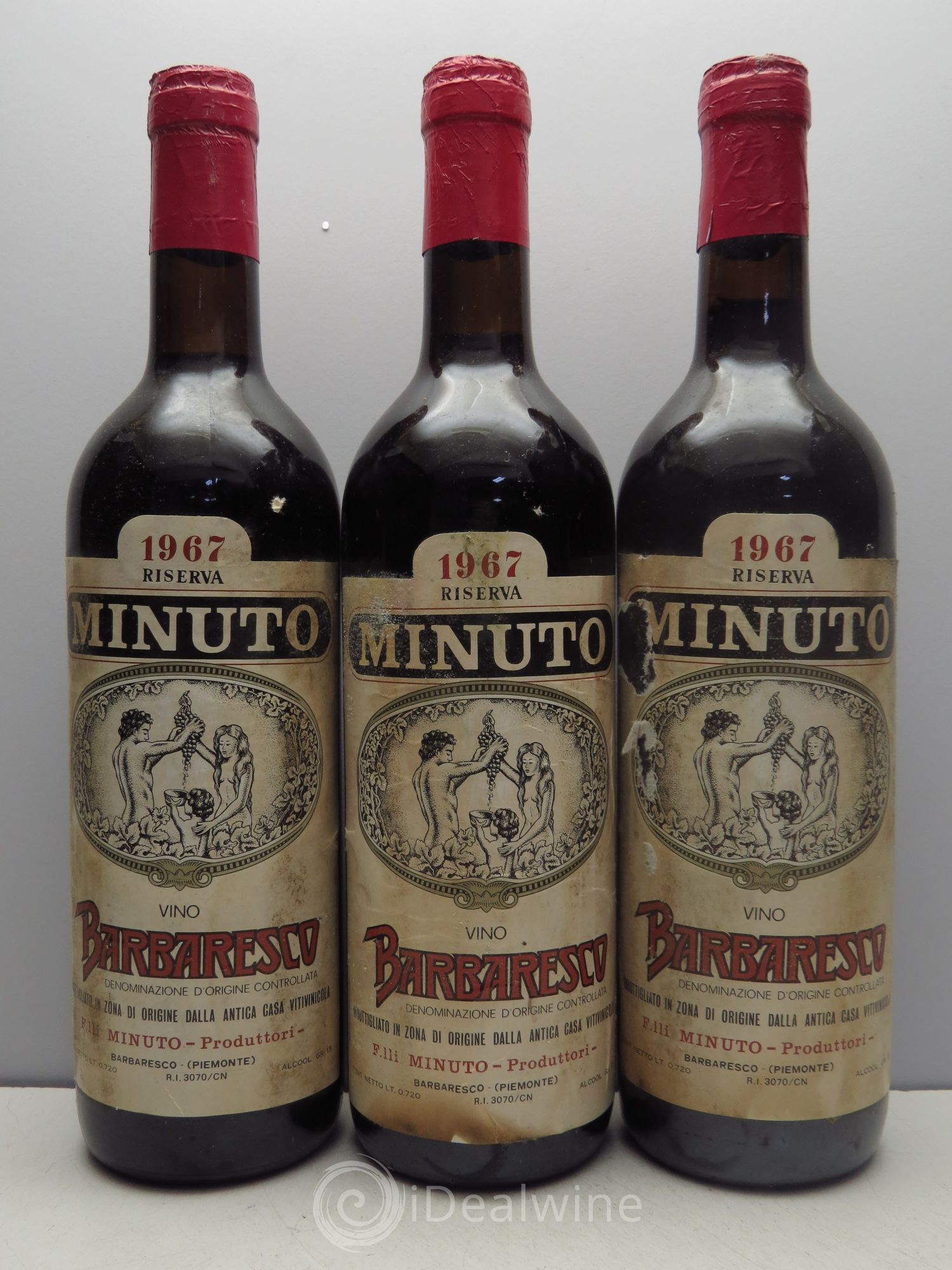 Barbaresco DOCG Reserva Minuto 1967 - Posten von 3 Flaschen - 0