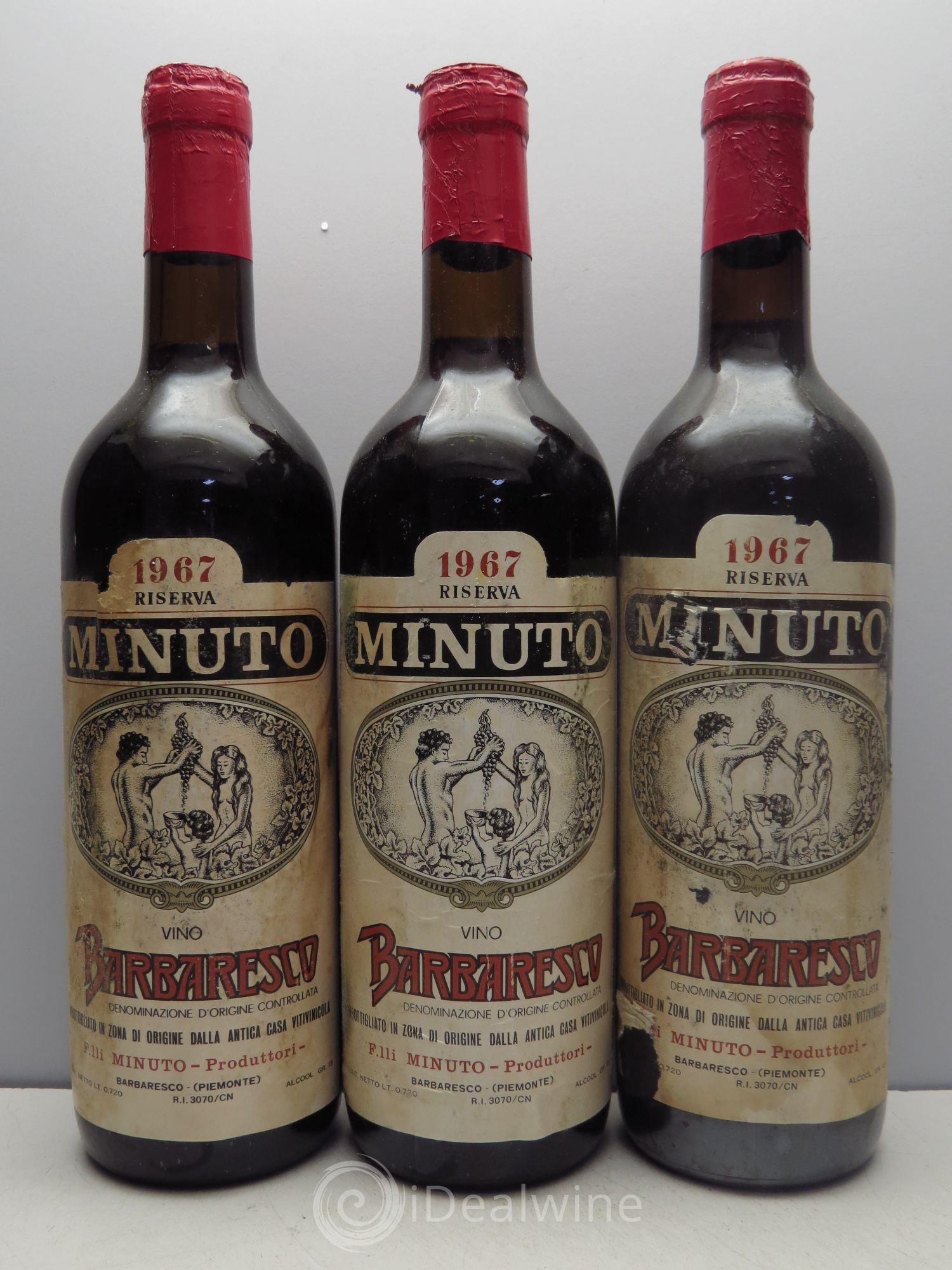 Barbaresco DOCG Reserva Minuto 1967 - Posten von 3 Flaschen - 0