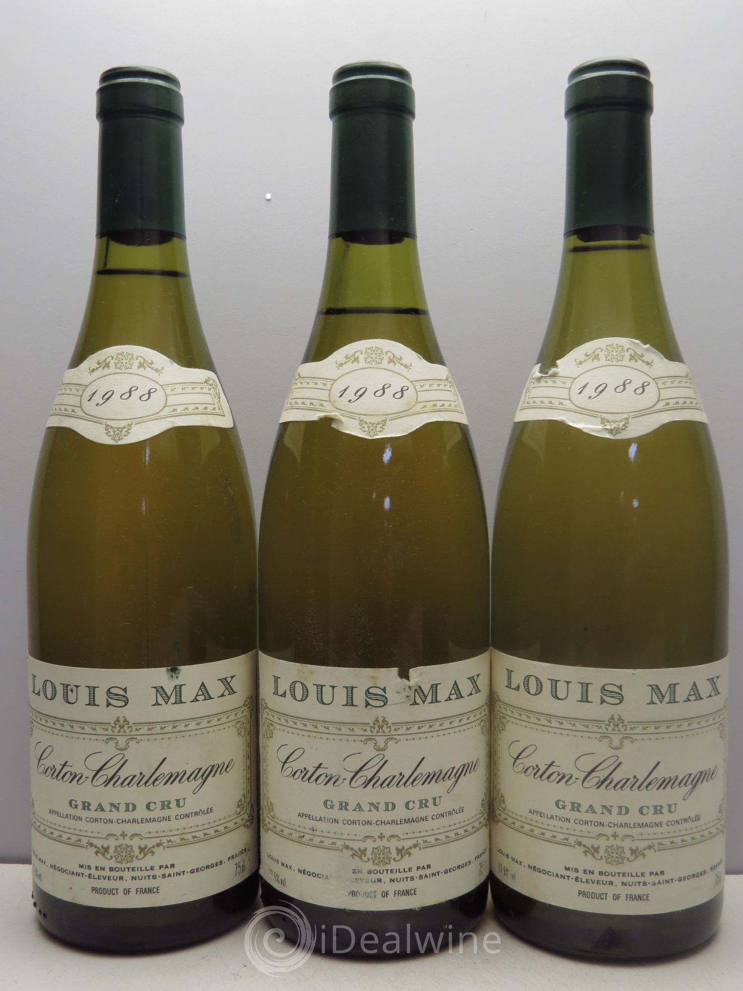 Corton-Charlemagne Grand Cru Louis Max 1988 - Lot de 3 bouteilles - 0