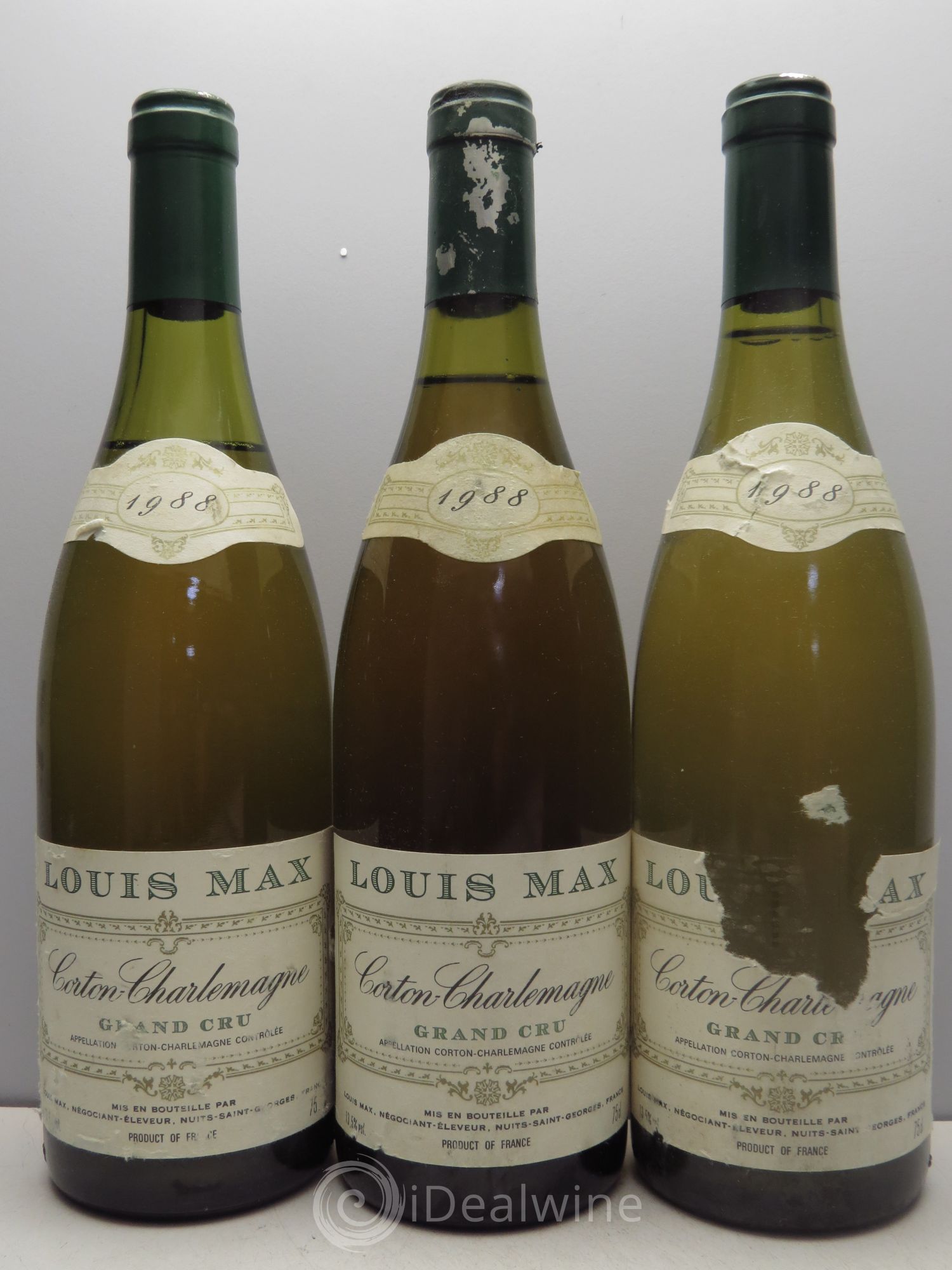 Corton-Charlemagne Grand Cru Louis Max 1988 - Lot de 3 bouteilles - 0