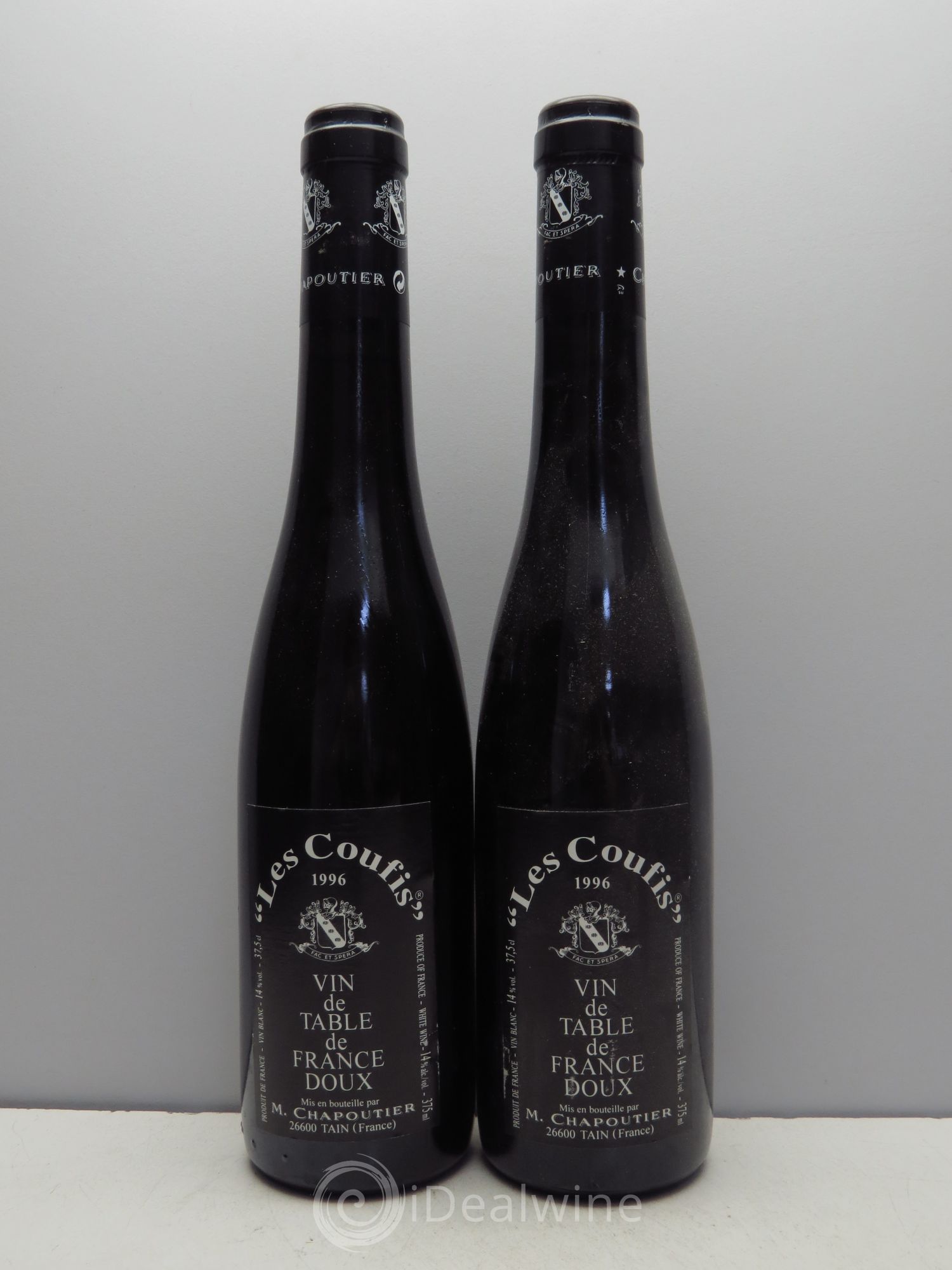 Divers Les Coufis Chapoutier (doux) 1996 - Posten von 2 Demi-Flaschen - 0