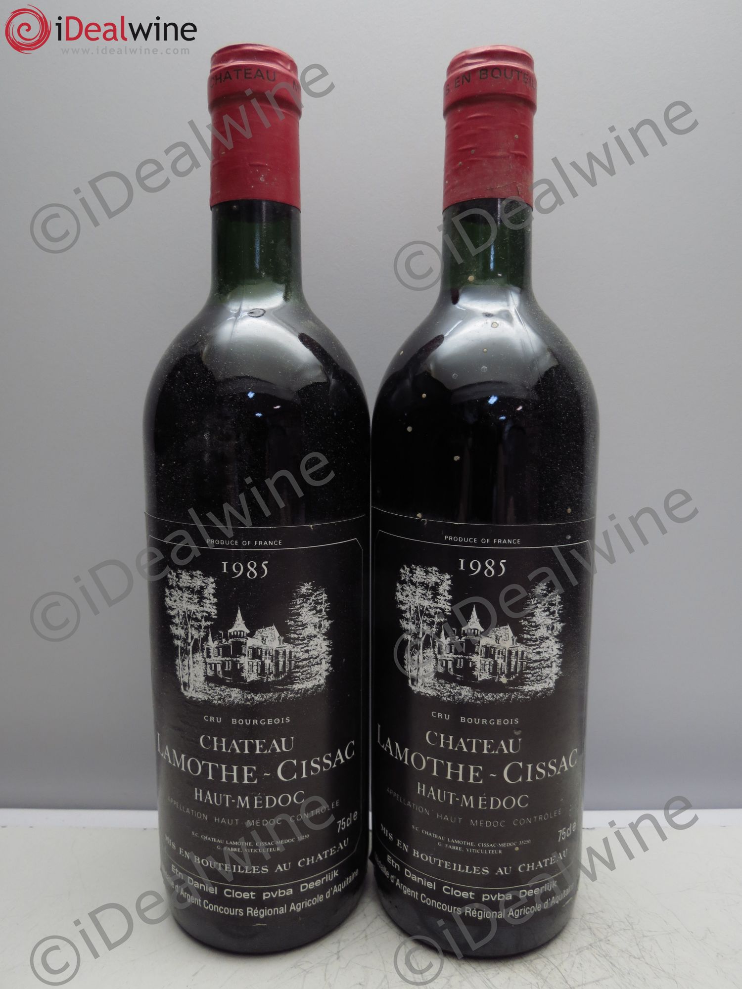 Château Lamothe Cissac Cru Bourgeois 1985 - Lot de 2 bouteilles - 0