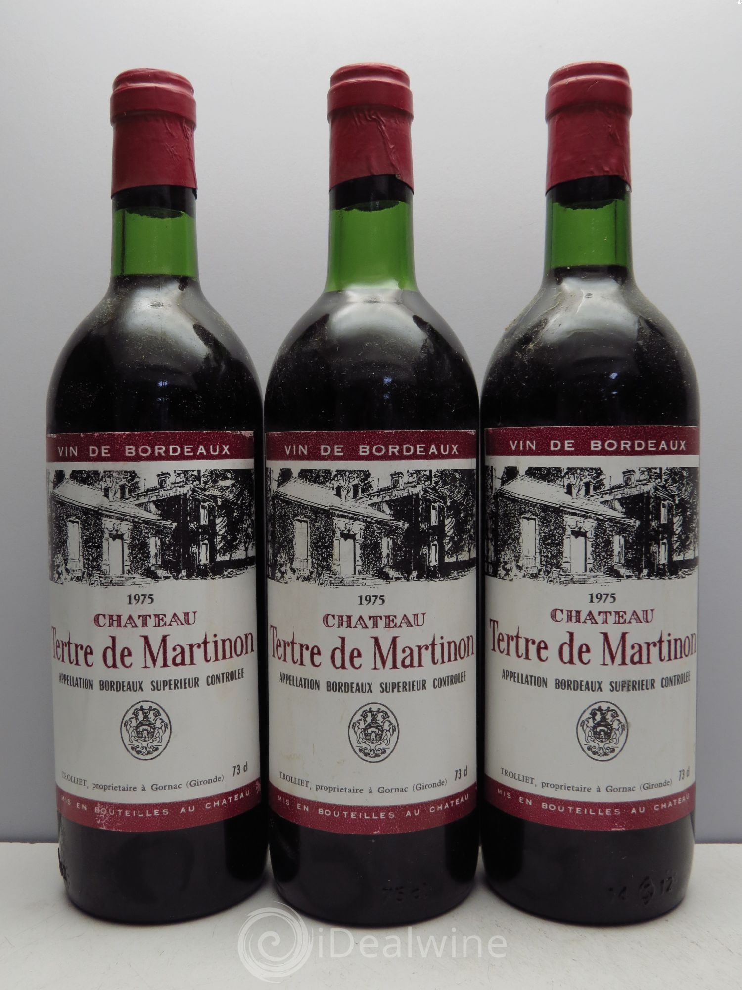 Bordeaux Supérieur Tertre de Martimont 1975 - Posten von 3 Flaschen - 0