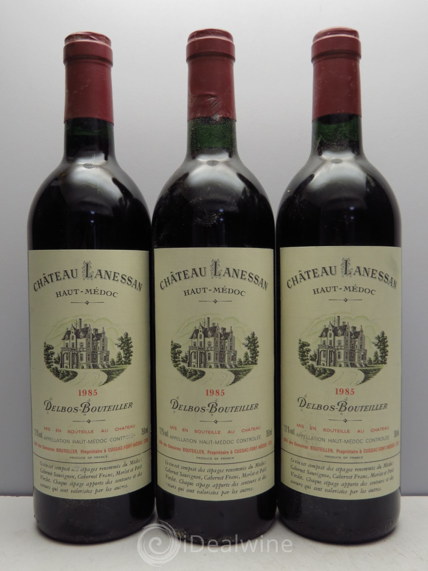 Château Lanessan Cru Bourgeois 1985 - Lot de 3 bouteilles - 0