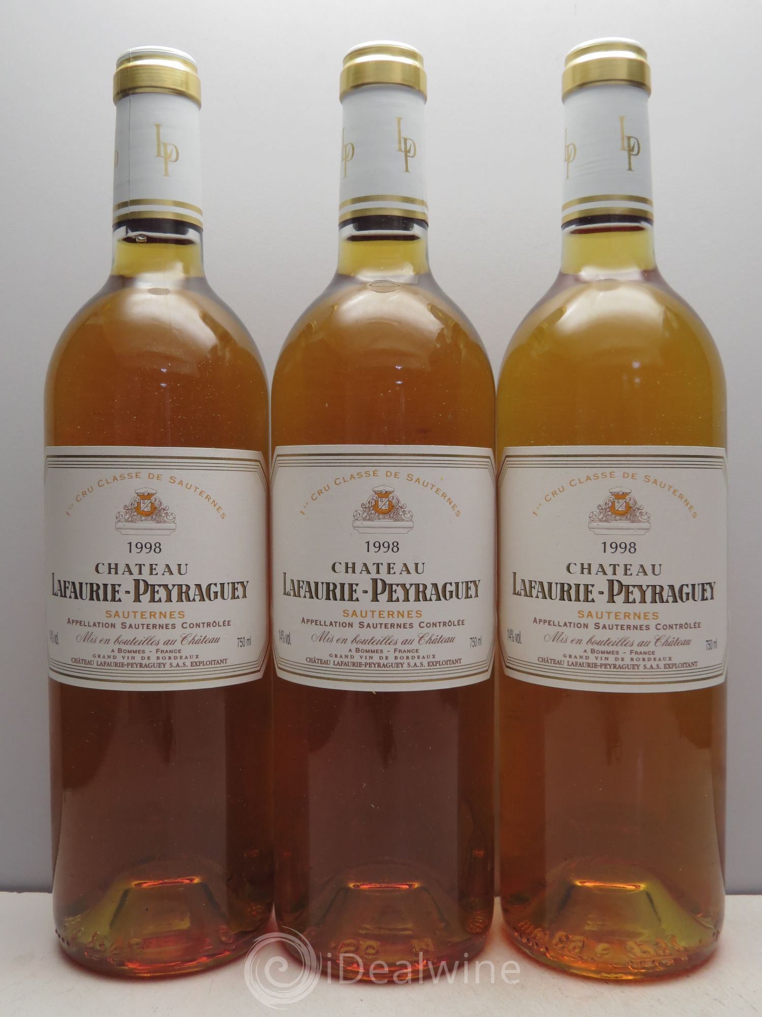 Château Lafaurie-Peyraguey 1er Grand Cru Classé 1998 - Lotto di 3 bottiglie - 0
